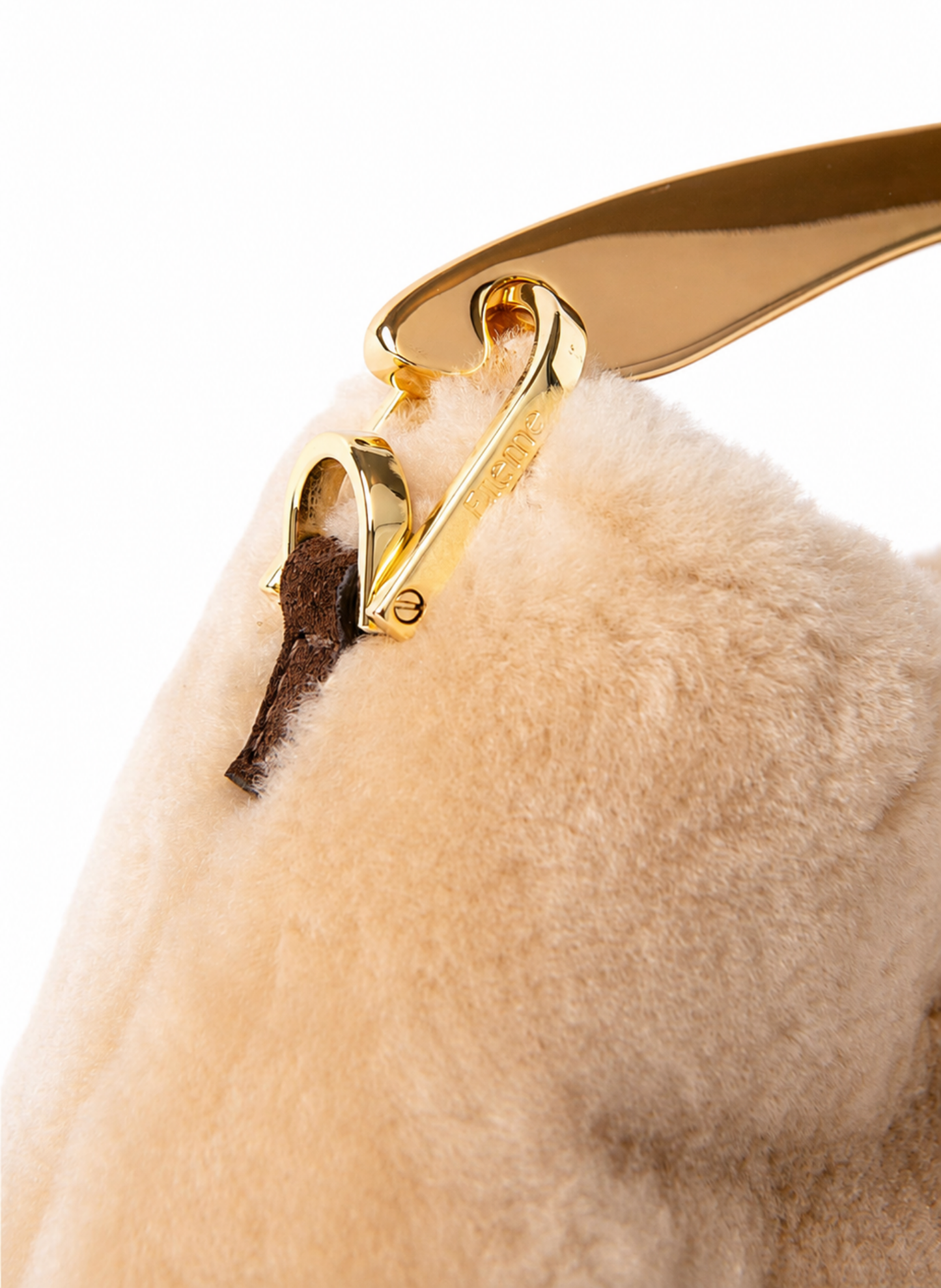 Mini Boomerang Shearling/Suede Cream/Brownie