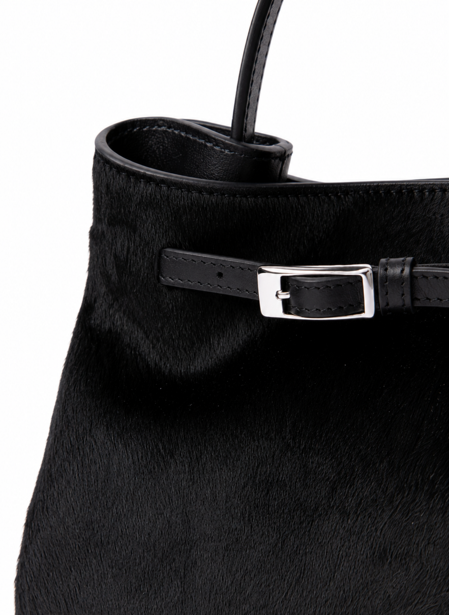 Belt Bag Small Calf Leather Black - Silver
