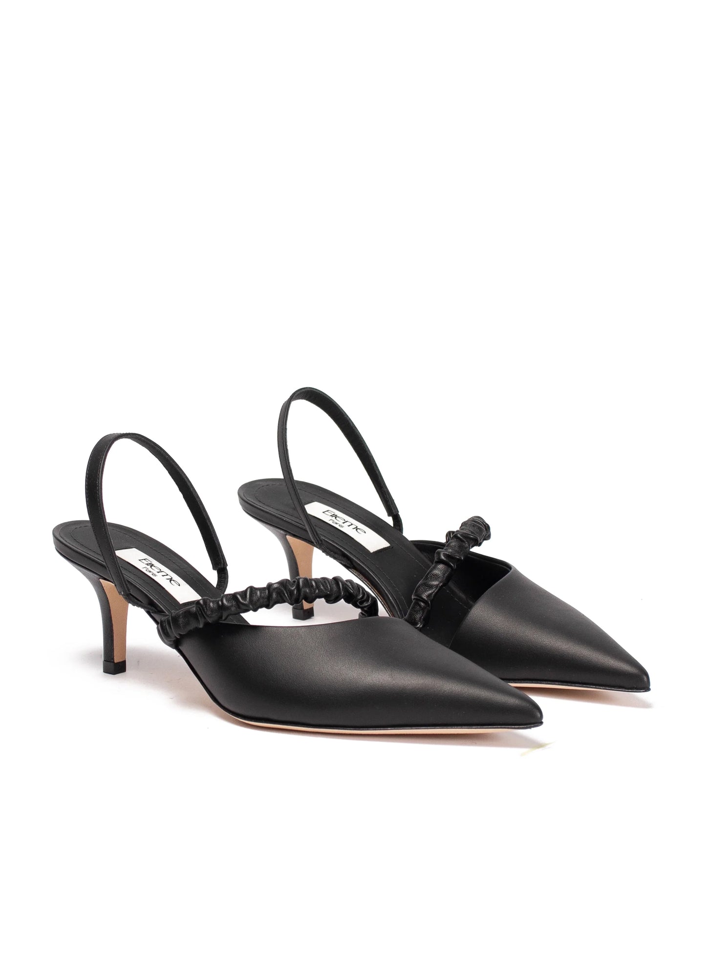 Chouchou Heel Leather Black