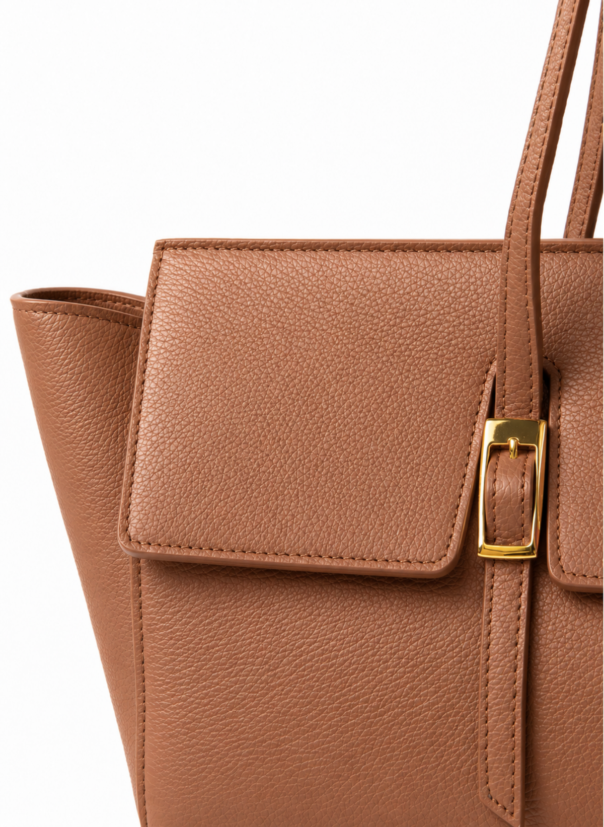 Le Bateau Large Pebbled Leather Cognac