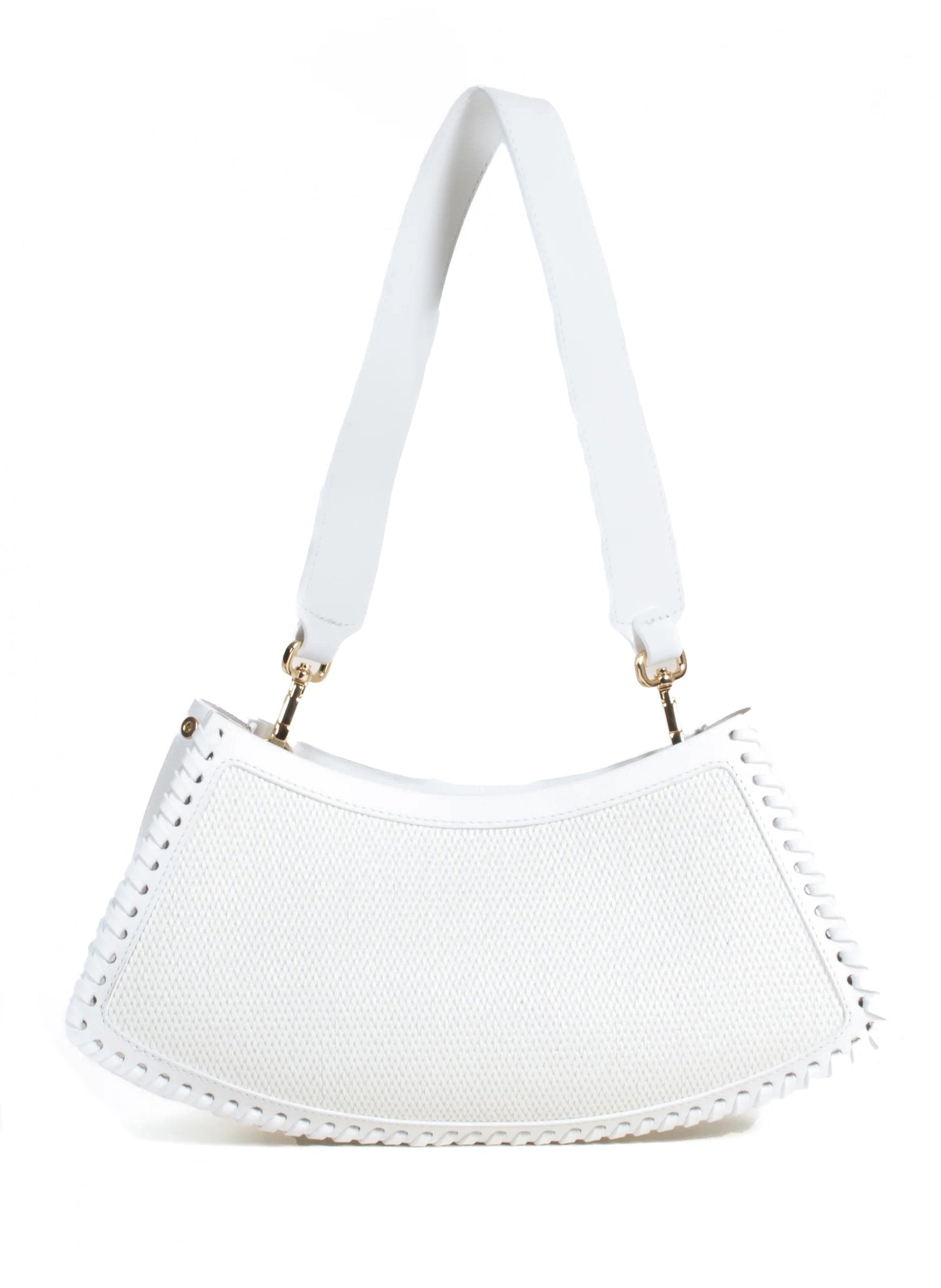 Swing Raffia Leather White