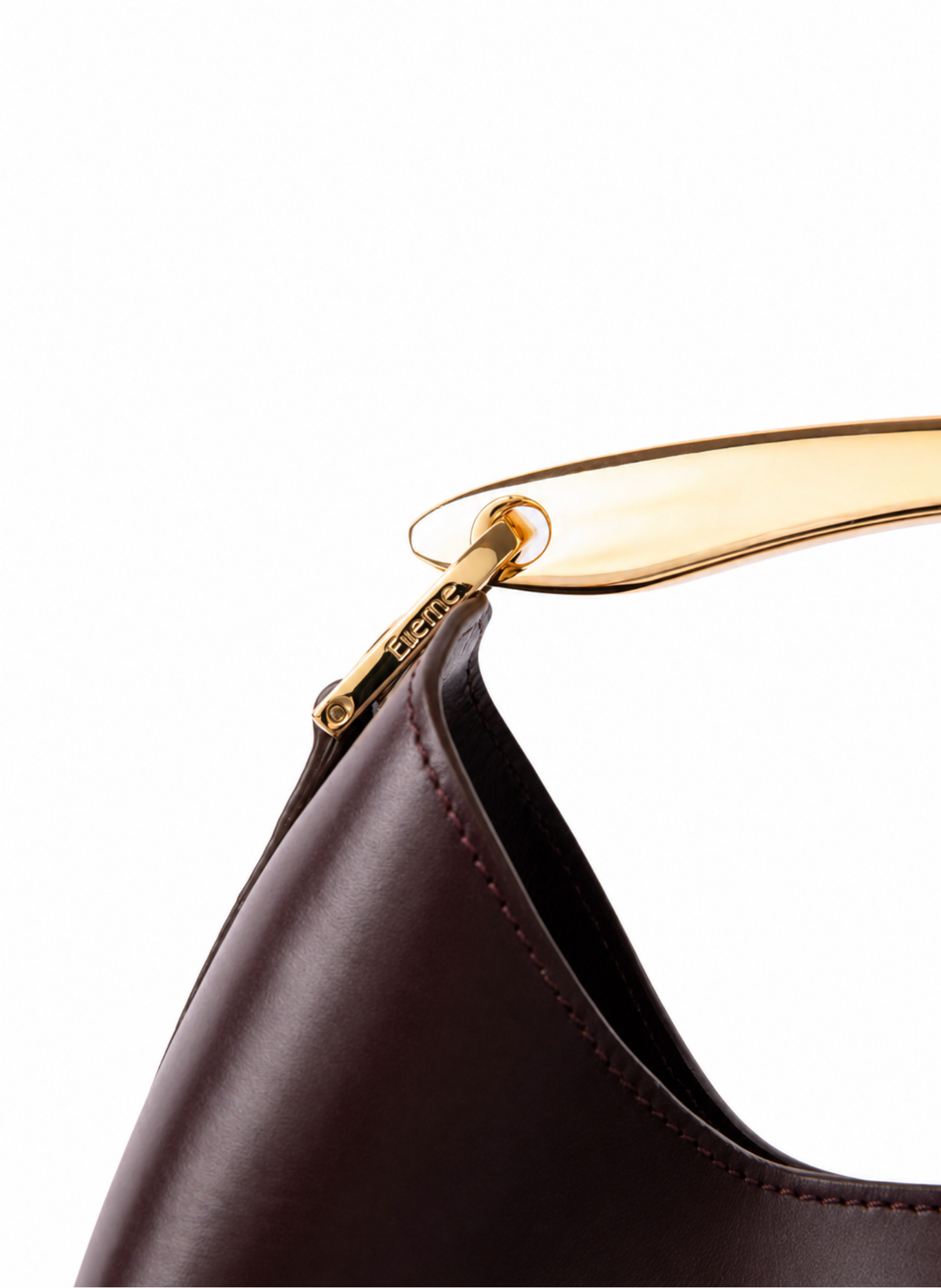 Small Boomerang Leather Wine