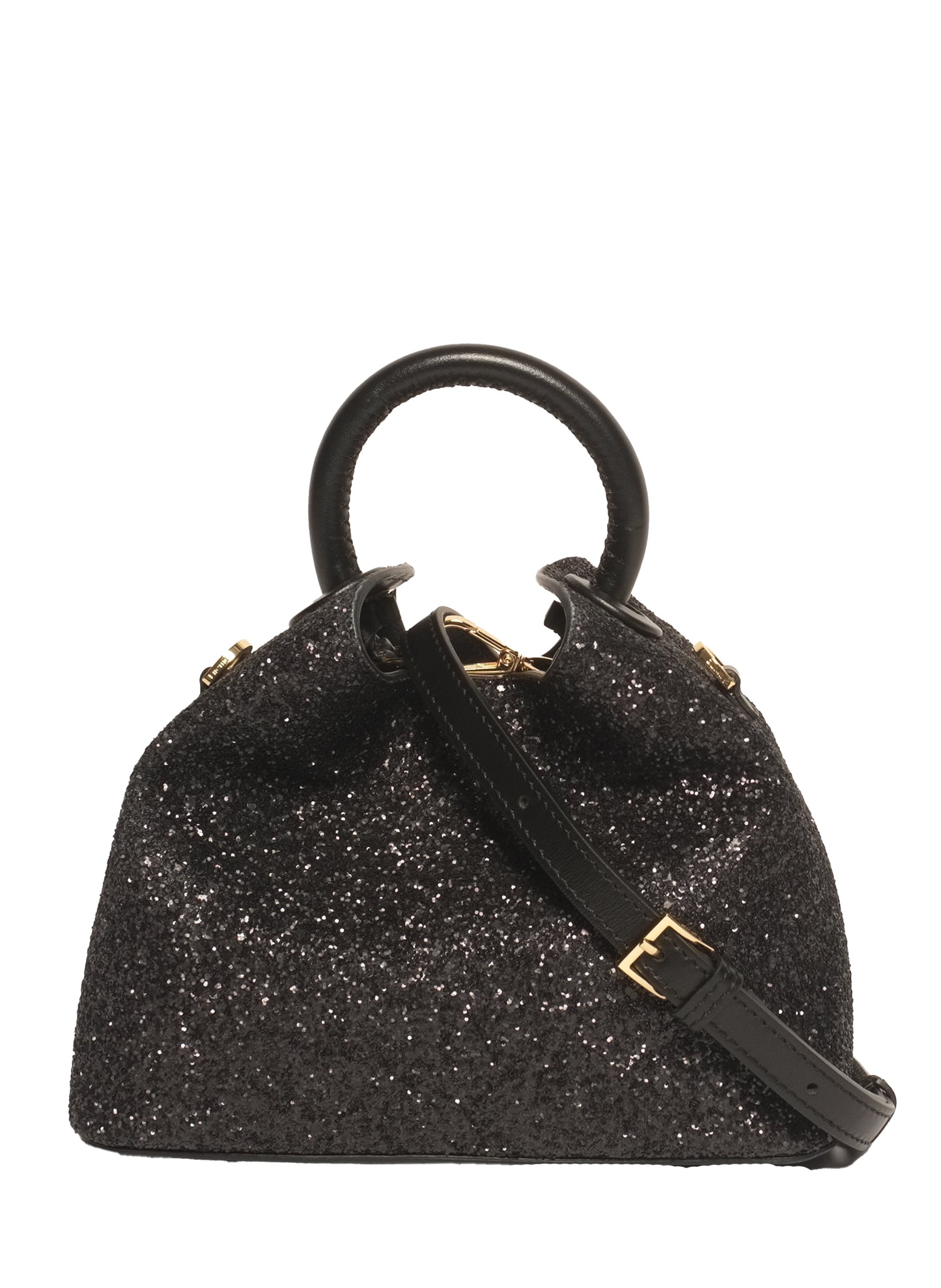 Baozi Glitter/Leather Black
