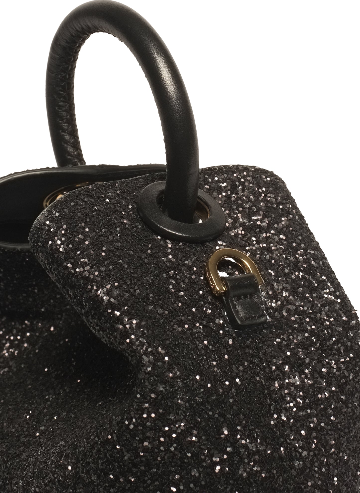Baozi Glitter/Leather Black