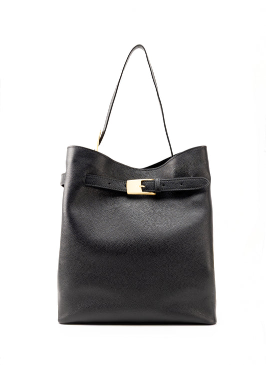 Belt Bag Leather Black - Gold
