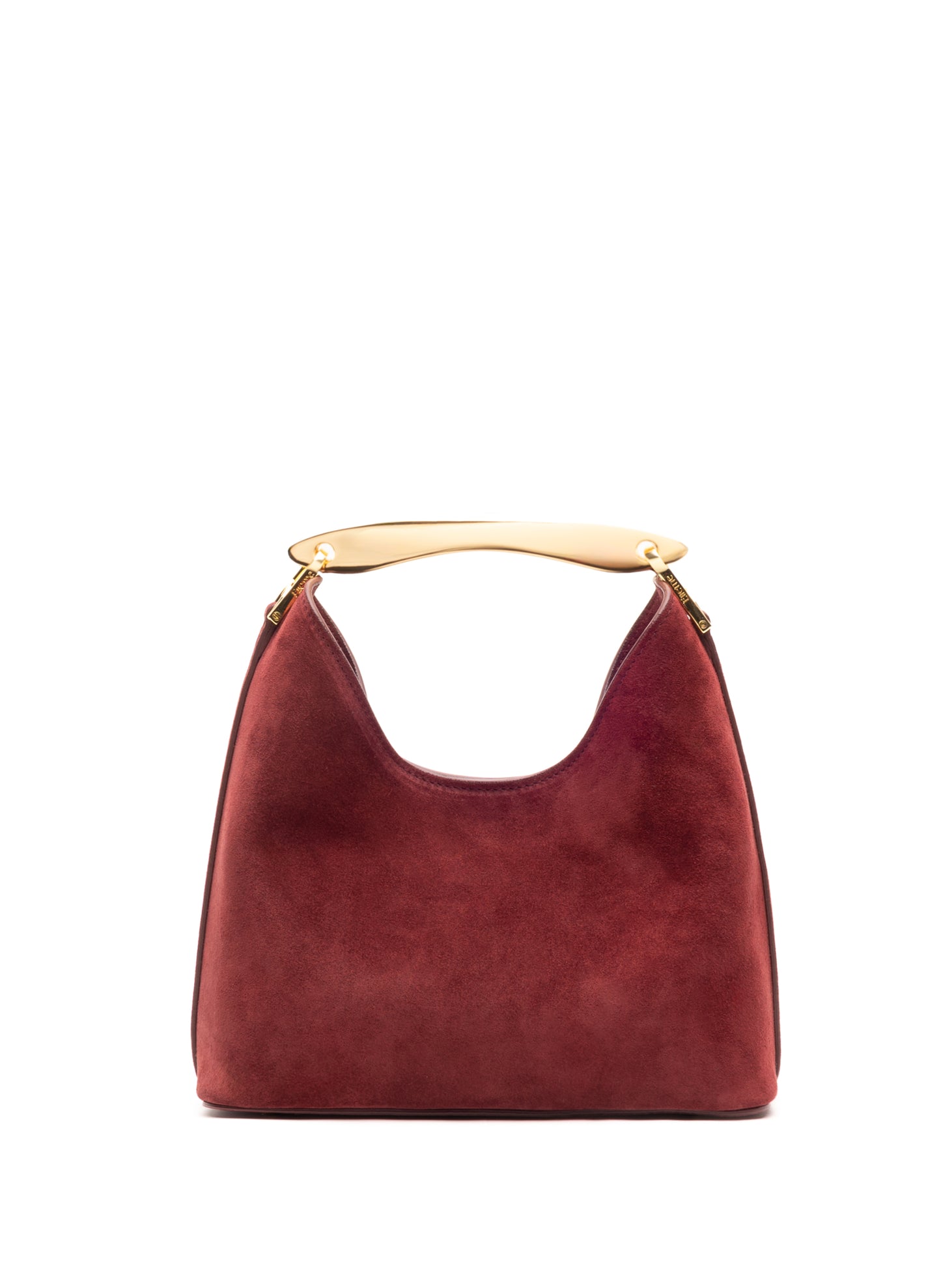 Kleiner Boomerang Wildleder Burgund
