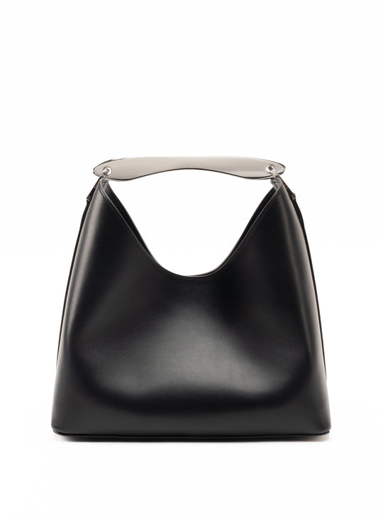 Boomerang Leather Black - Silver