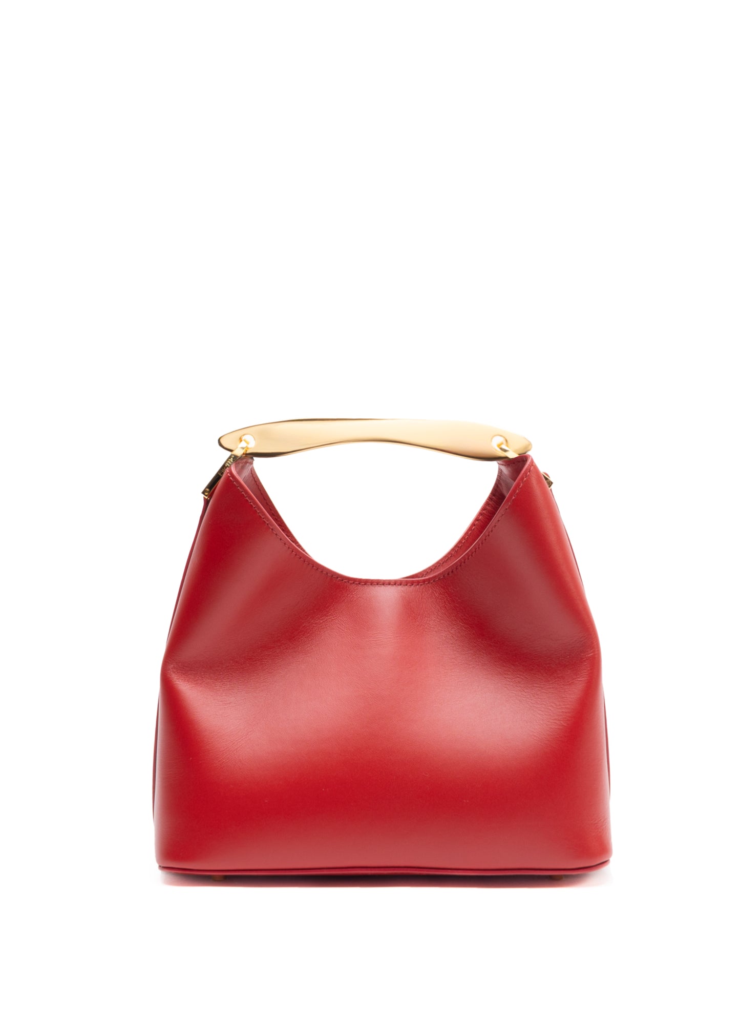 Petit Boomerang Cuir Rouge