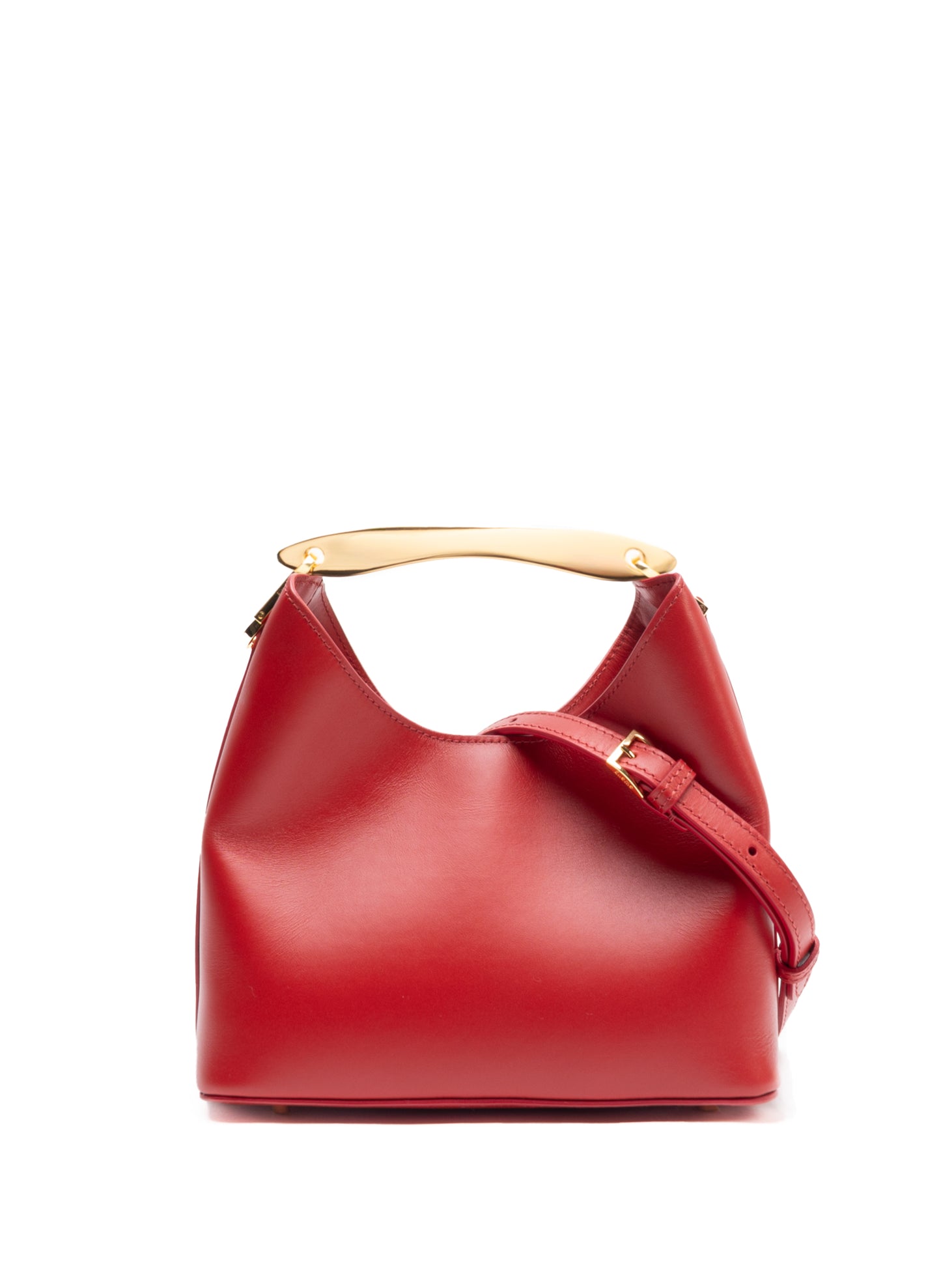 Petit Boomerang Cuir Rouge