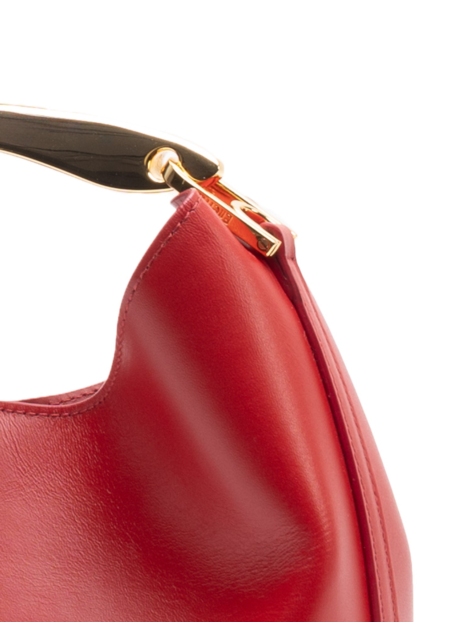Petit Boomerang Cuir Rouge