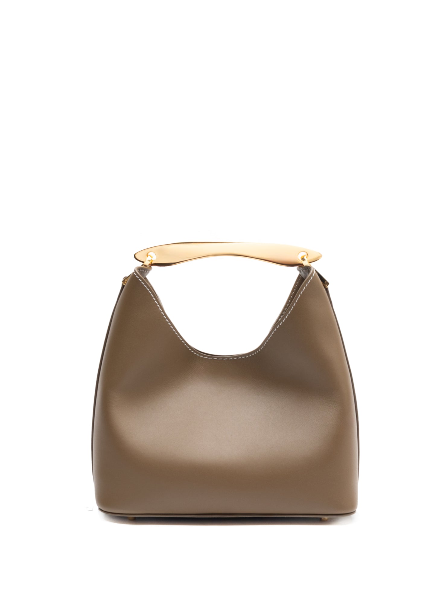 Petit Boomerang Cuir Rock/Points Blancs