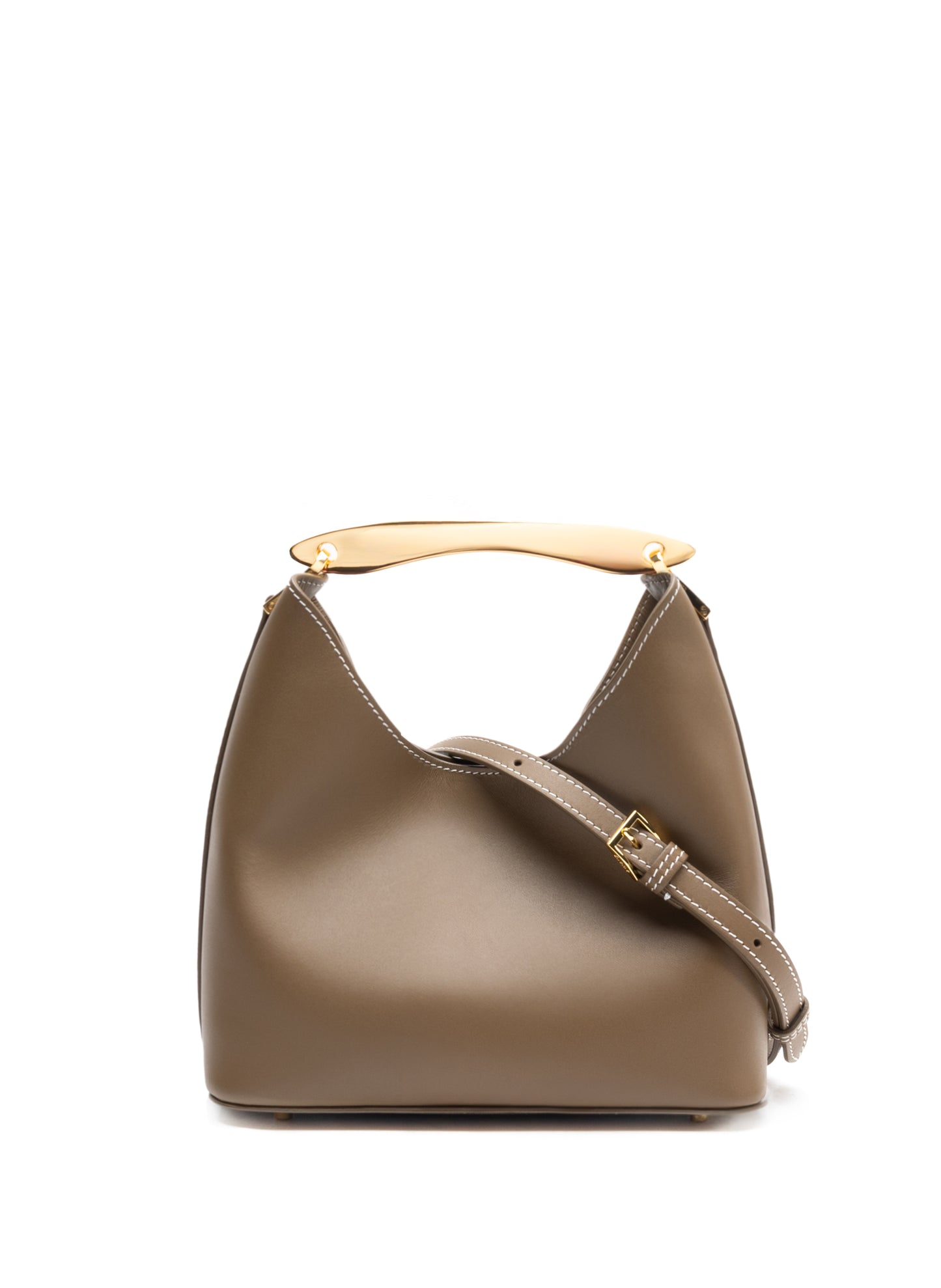 Petit Boomerang Cuir Rock/Points Blancs