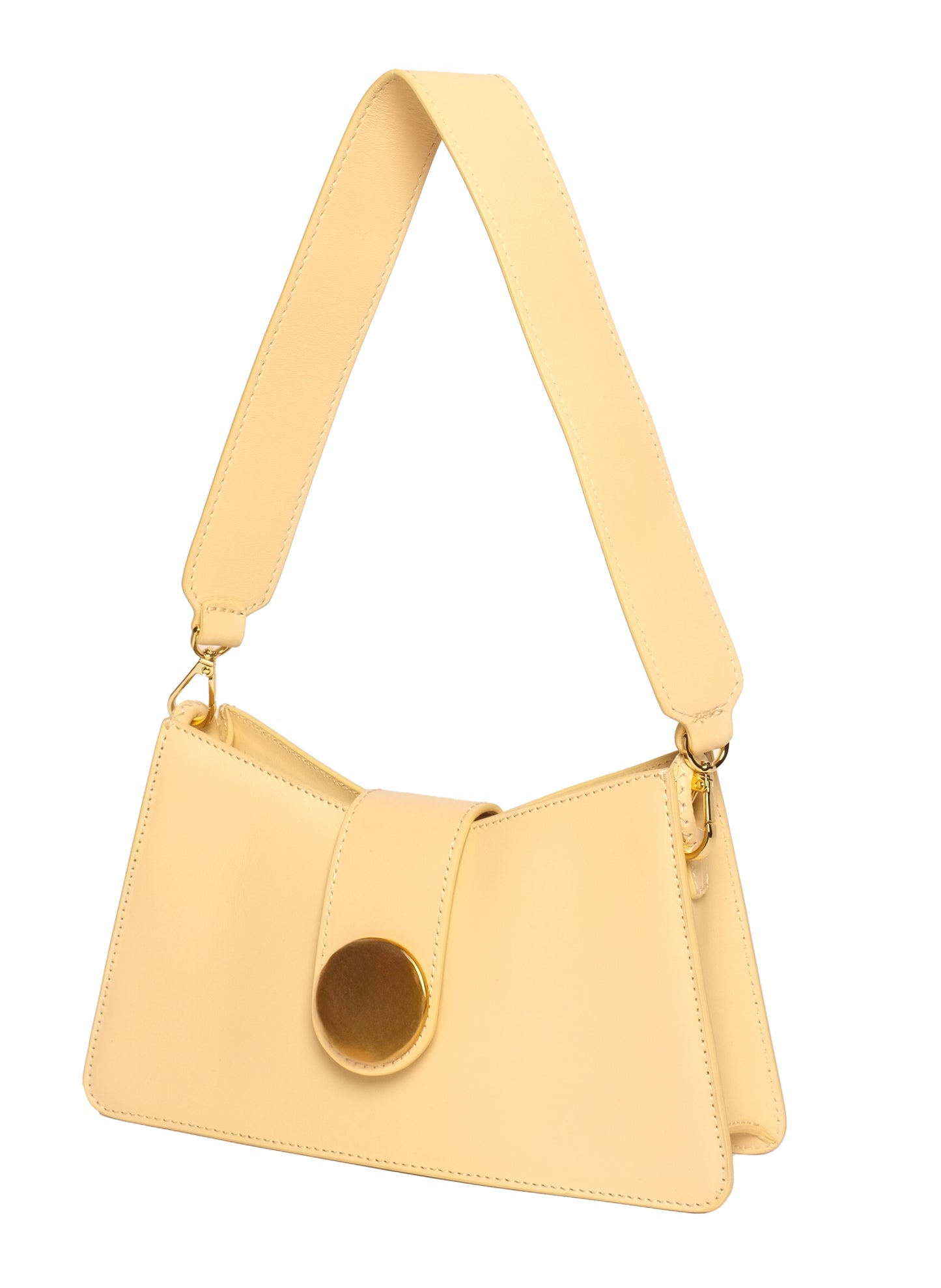 Buckle Shoulder Bag Leather Butter