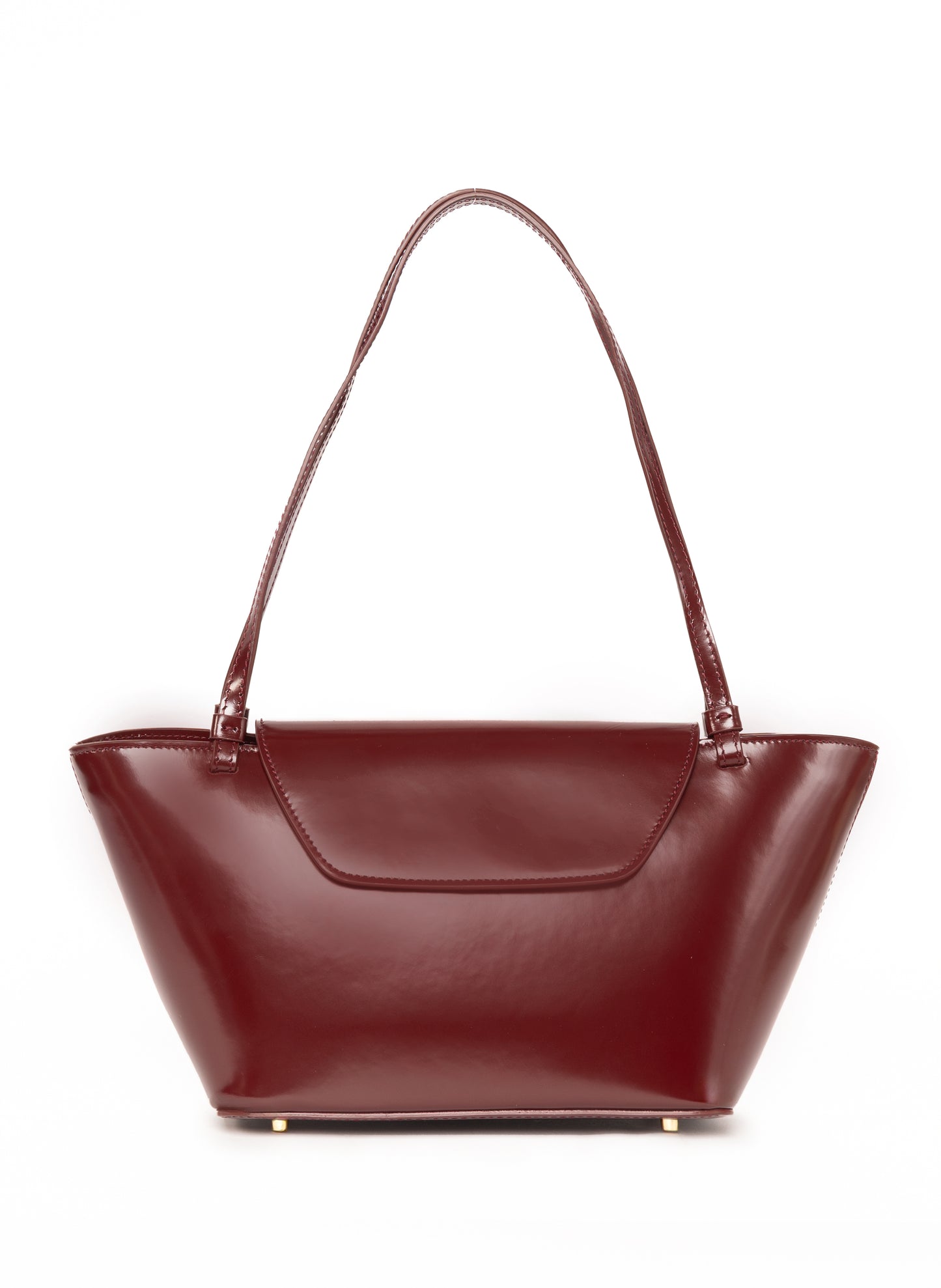 Courrier Tote Lackleder Wein