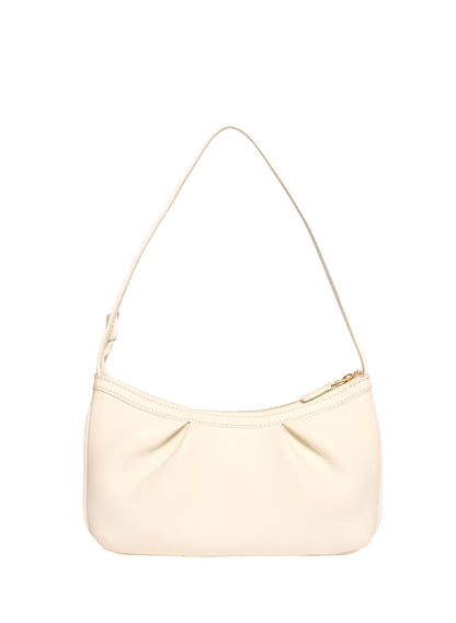 Dimple Pochette Pebbled Leather White