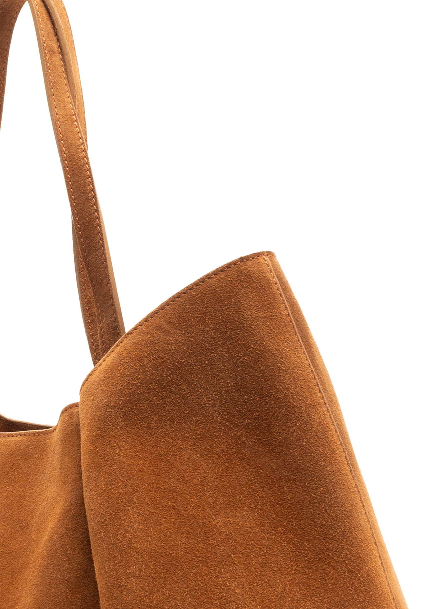 Dimple Tote Wildleder Cognac