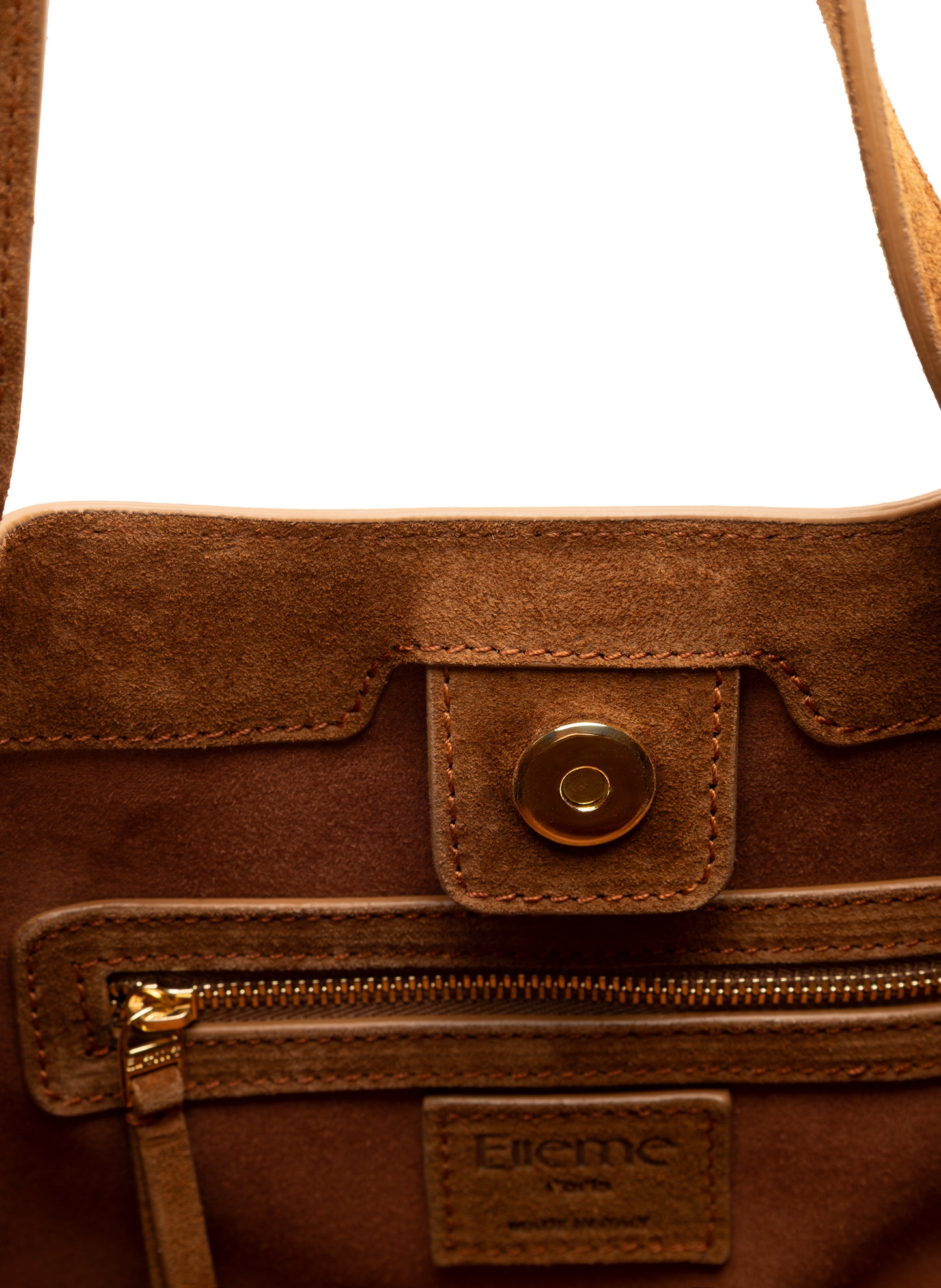 Dimple Tote Wildleder Cognac