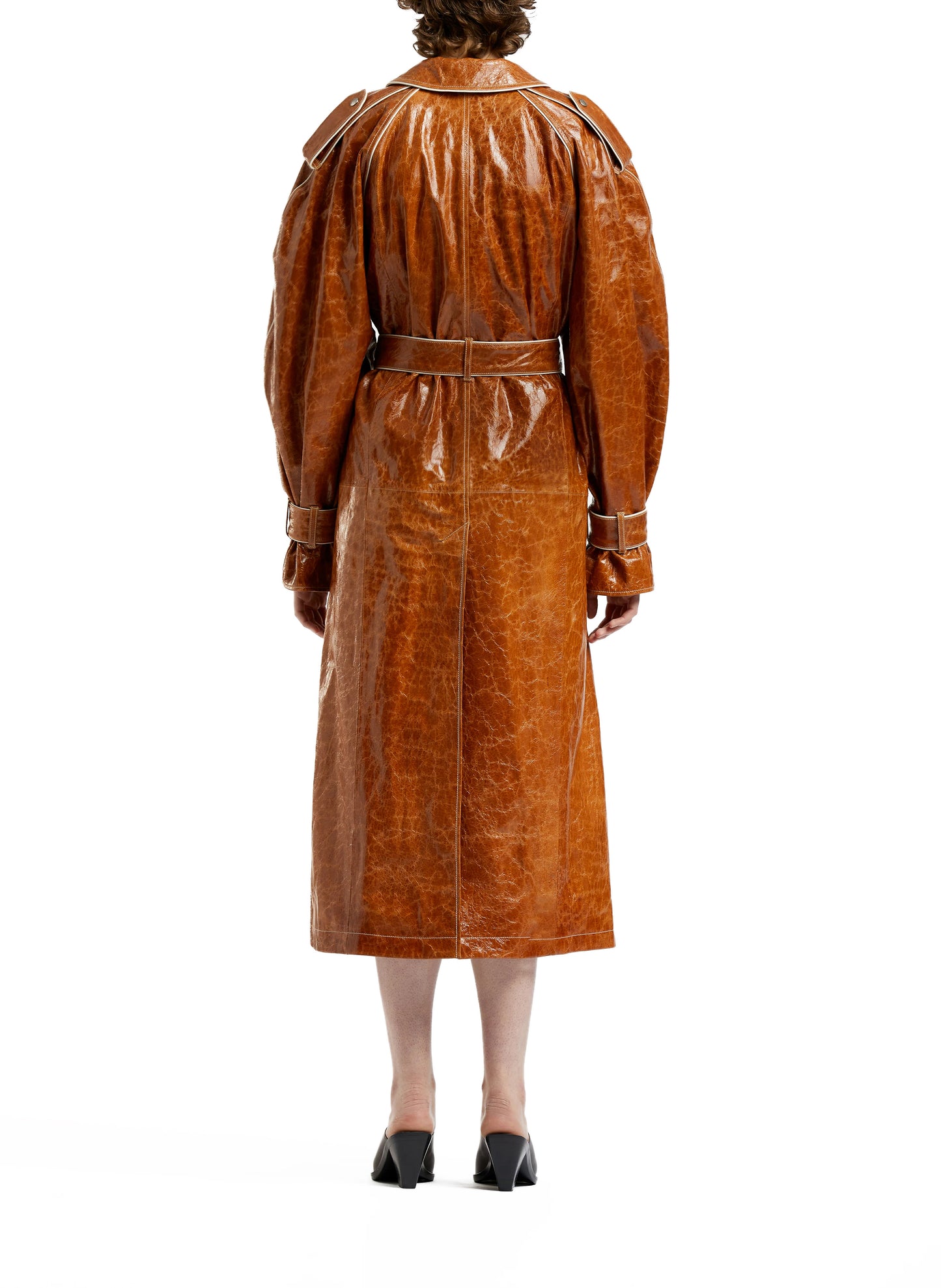 Leather Trench Coat Camel Pre Order Delivery in 3 Weeks