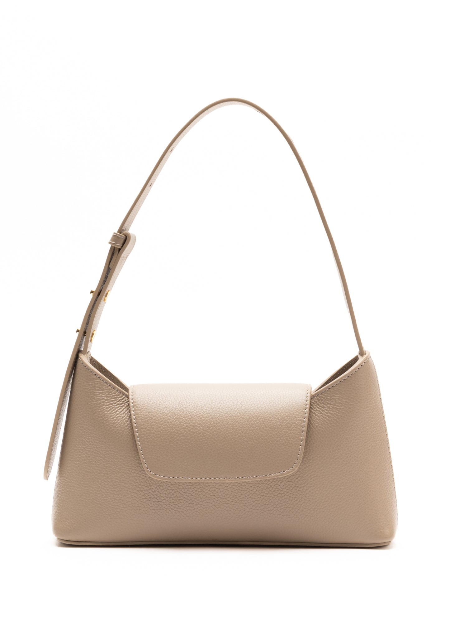 Envelope Cuir Grainé Taupe