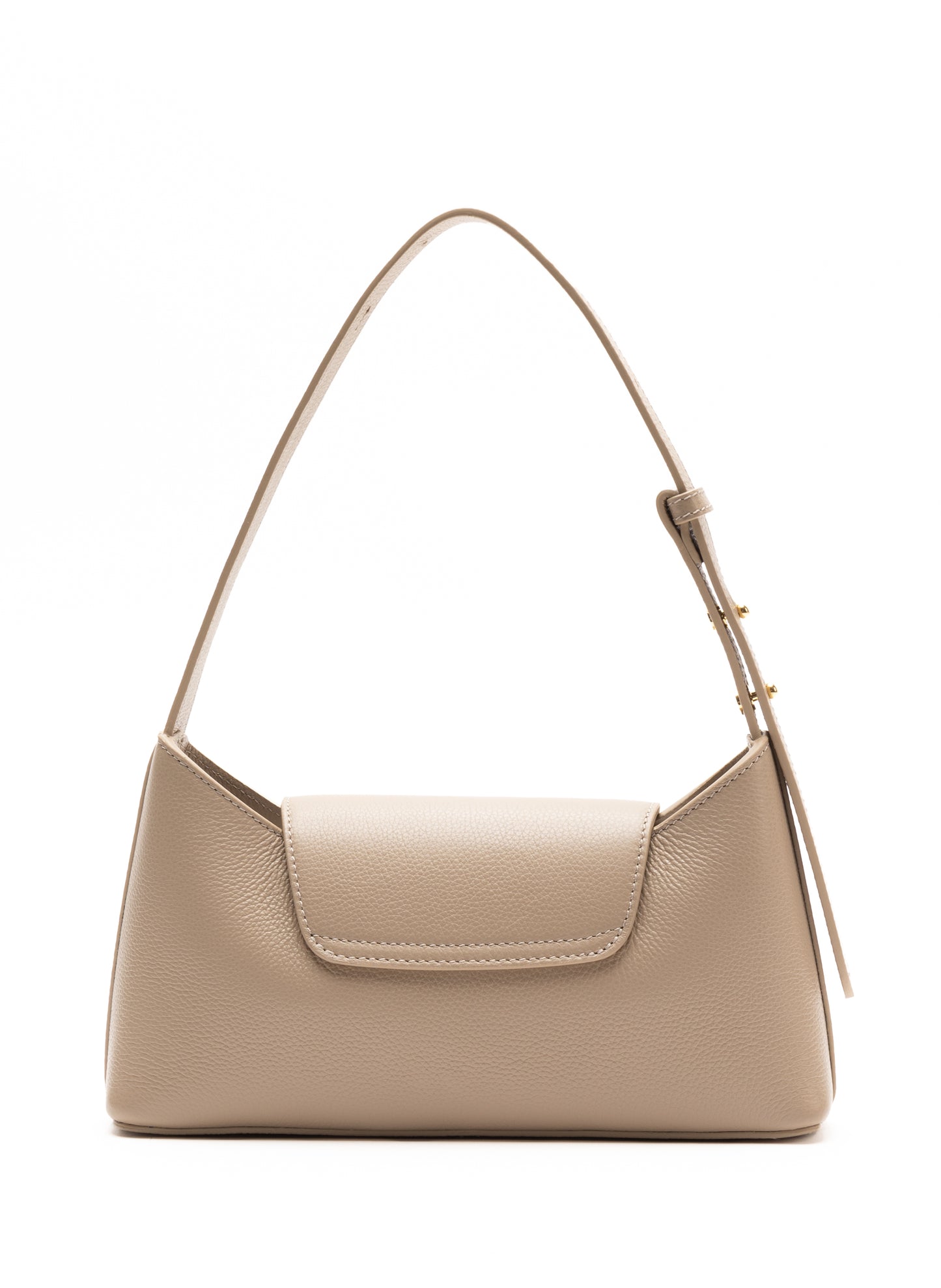 Envelope Cuir Grainé Taupe