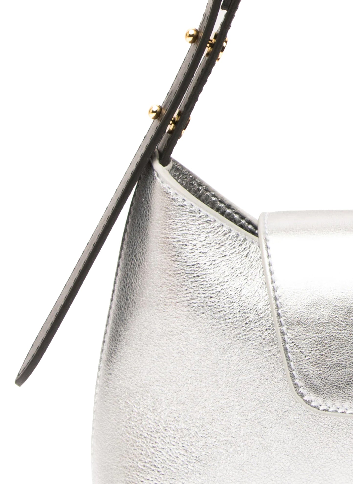 Envelope Metallic Leather Silver/ Black