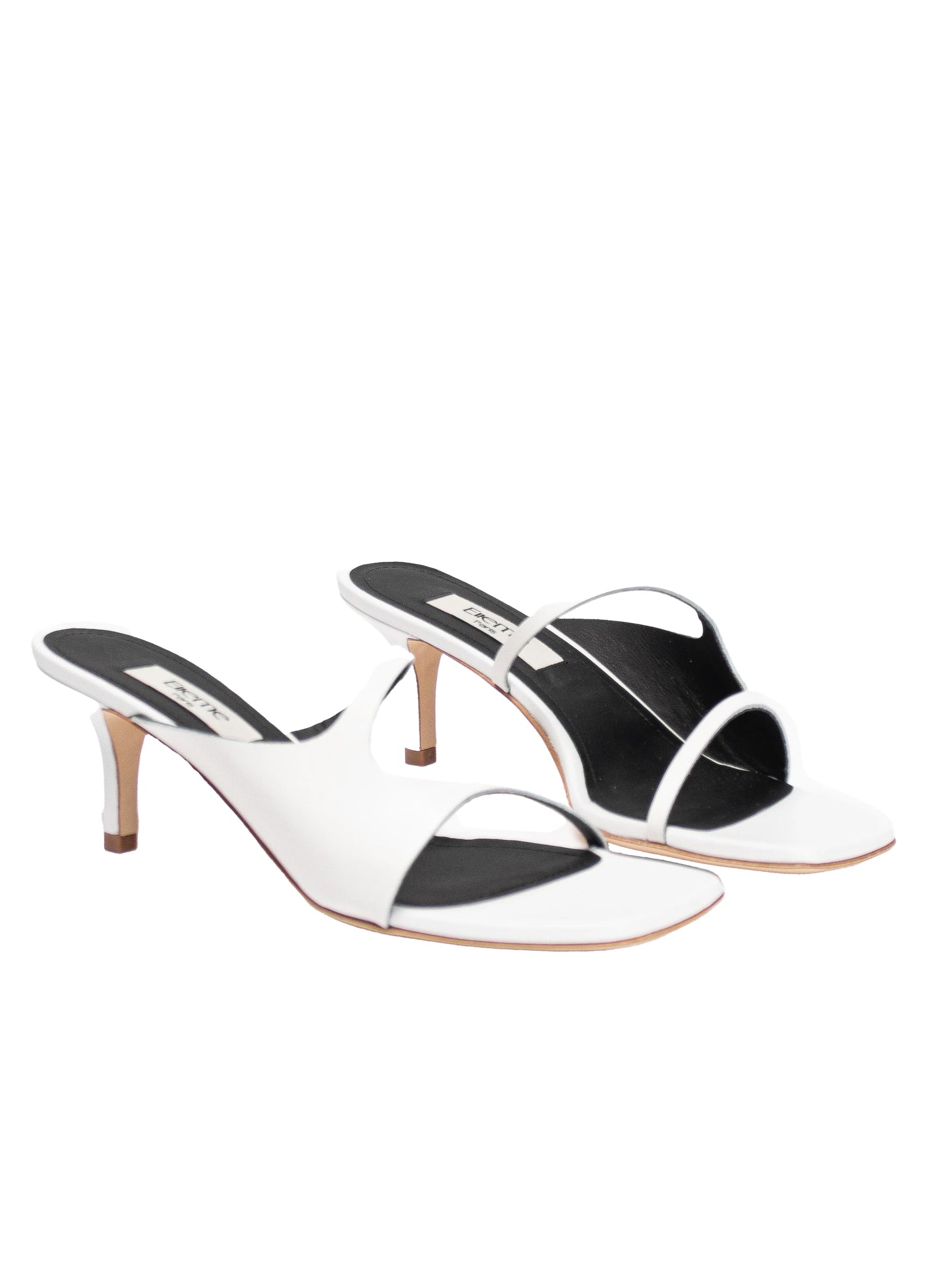 Gemini Heel Sandal Leather White