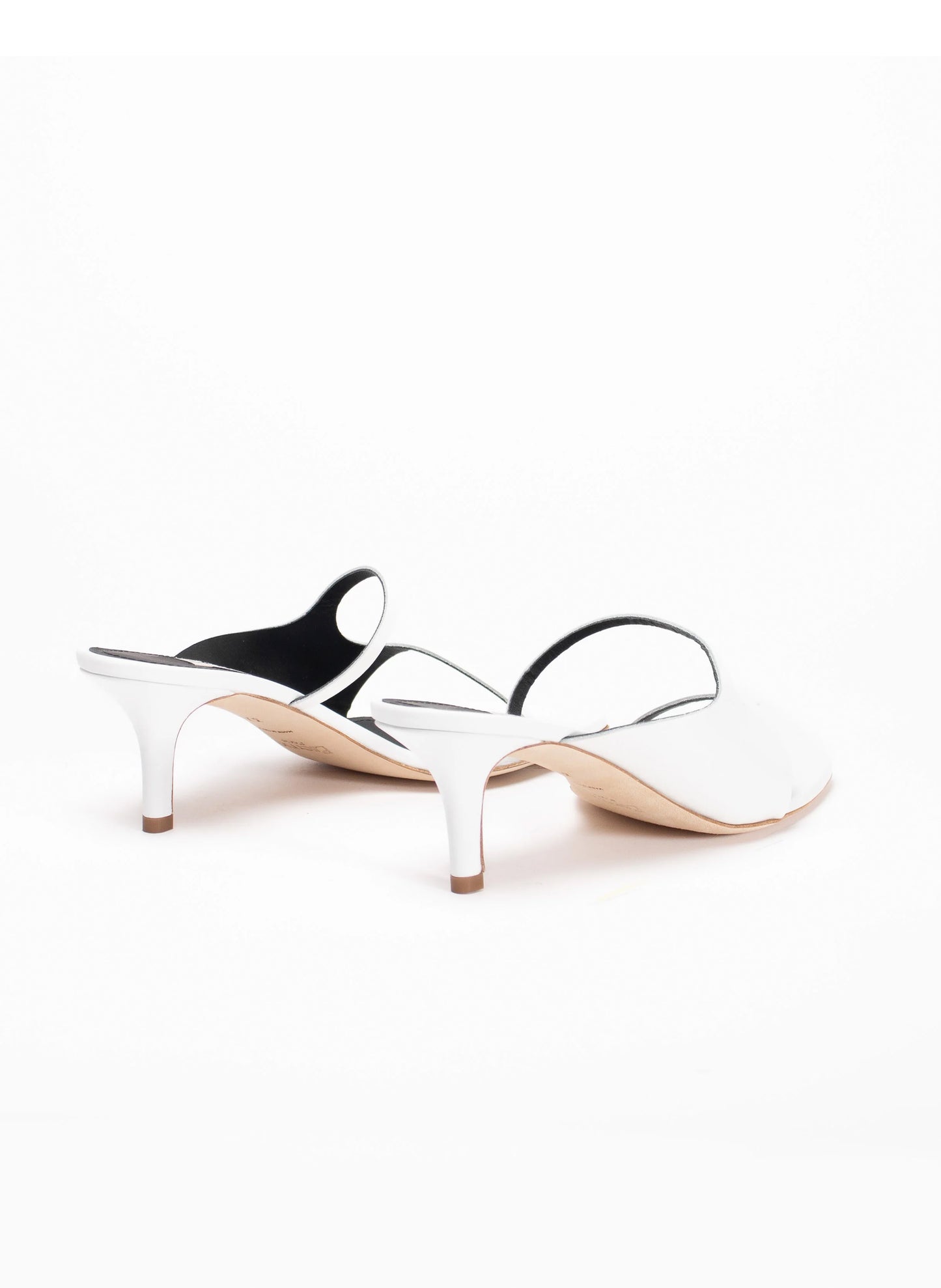 Gemini Heel Sandal Leather White