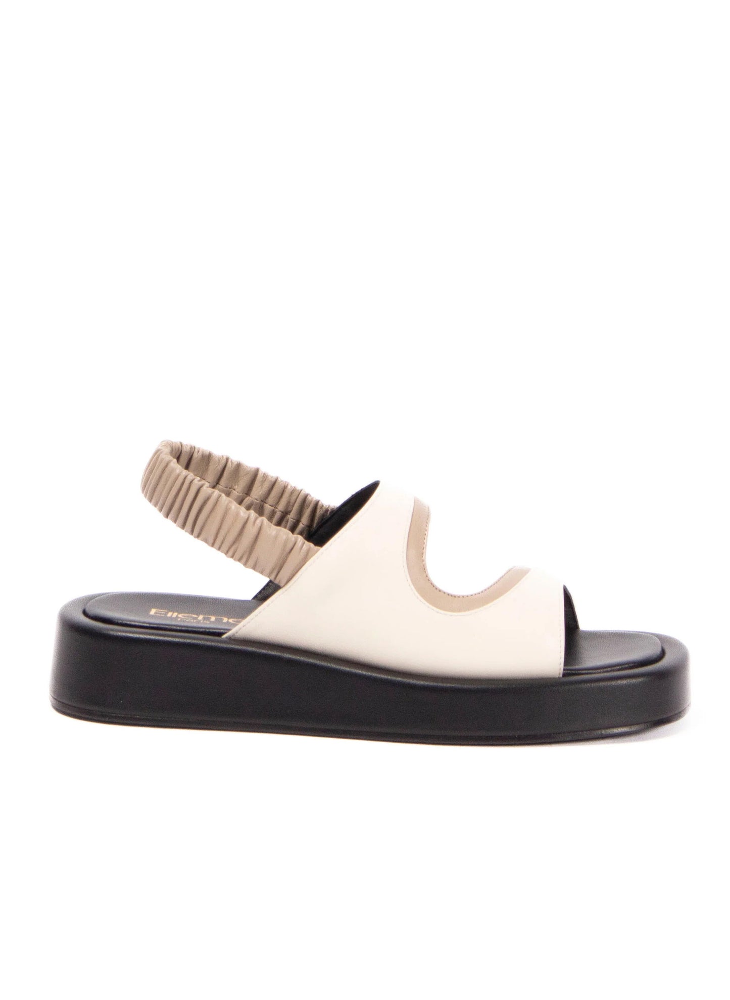 Gemini Puffy Slingback Ivory/Taupe