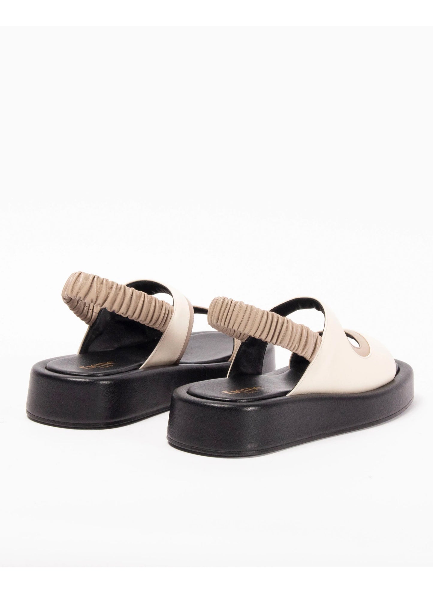 Gemini Puffy Slingback Ivory/Taupe
