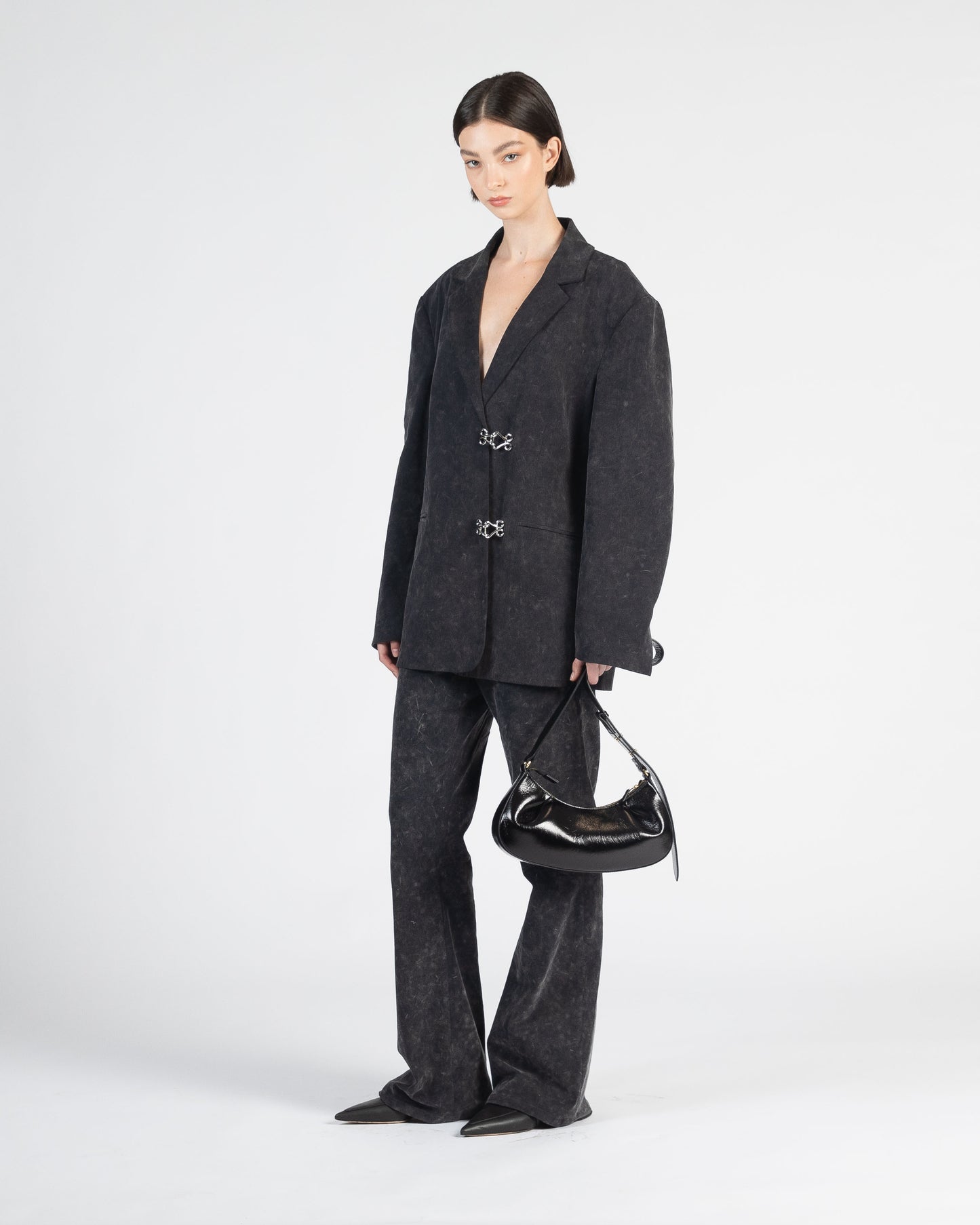 Dimple Moon Patent Black
