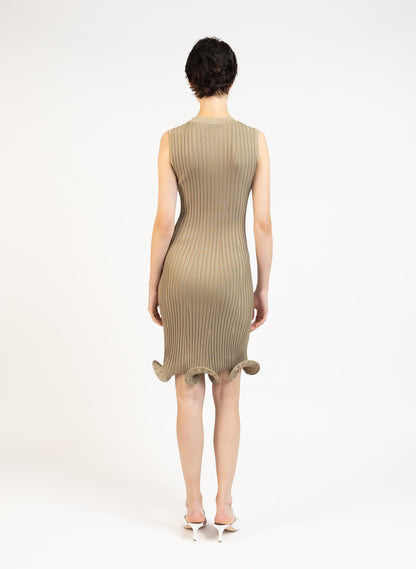 Knit Sleeveless Mini Dress/Khaki