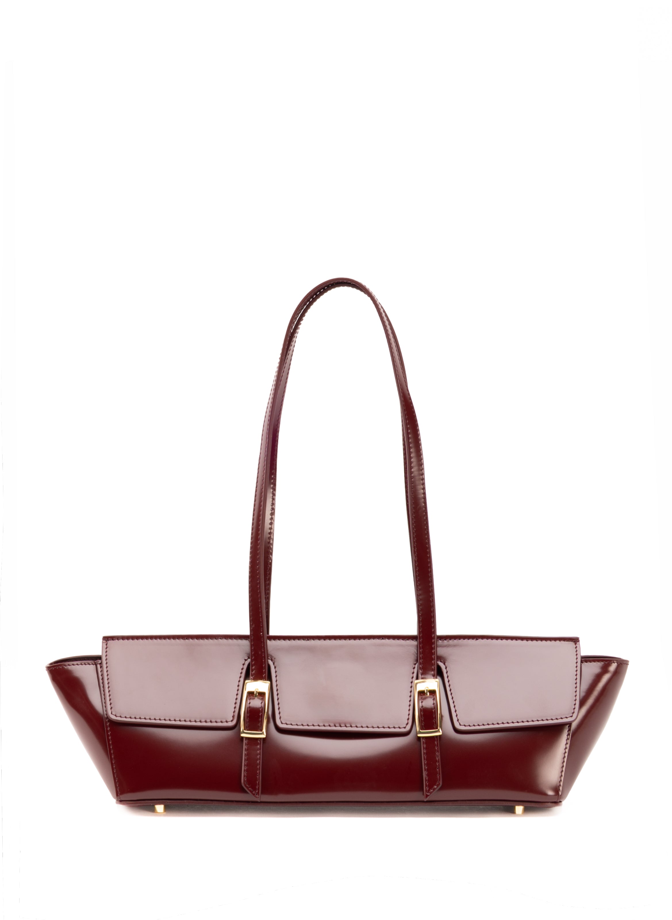 Le Bateau Patent Leather Wine - French Bags for Women - Elleme