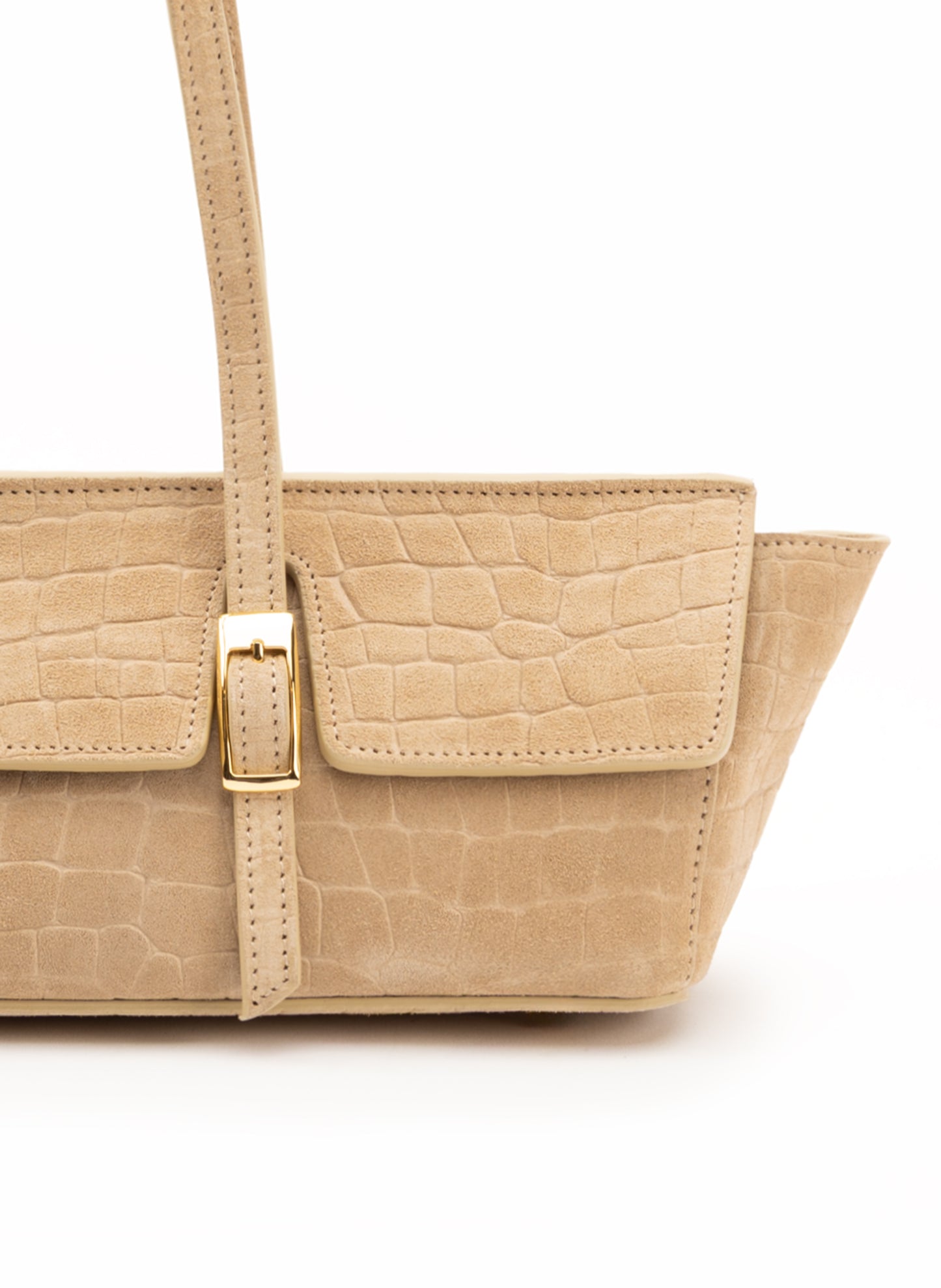 ル・バトー クロコ スエード ベージュ