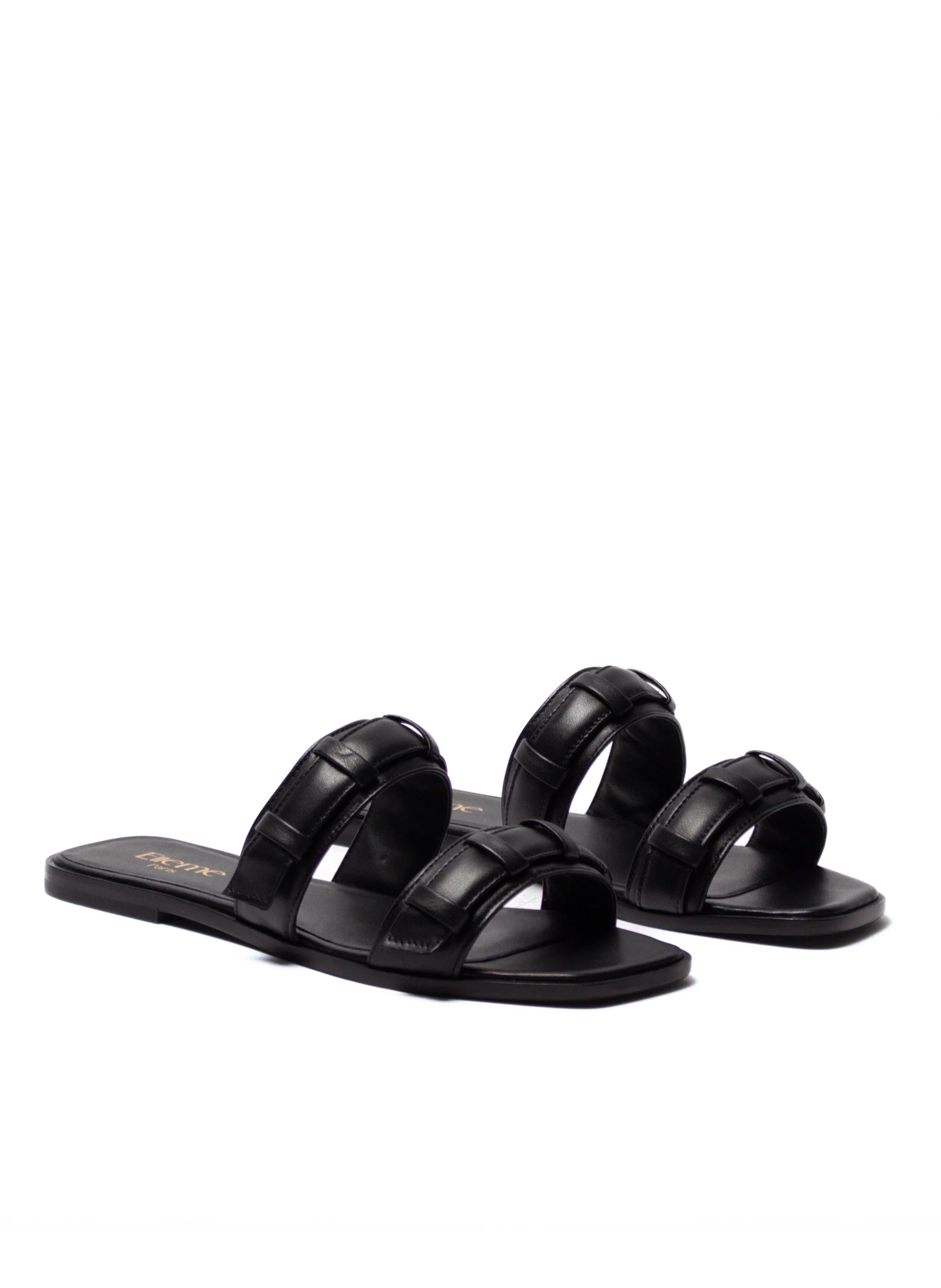 Loop Flat Sandal Black – Elleme