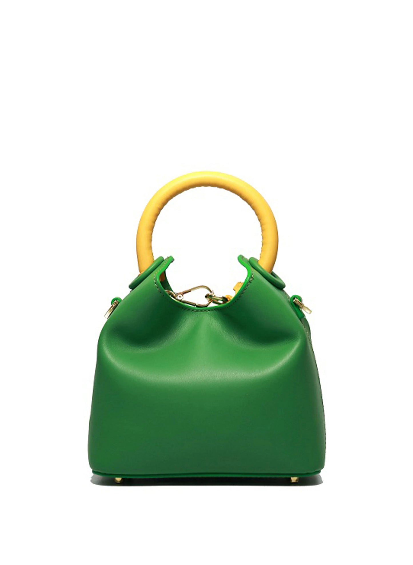 Madeleine Leather Green/Yellow