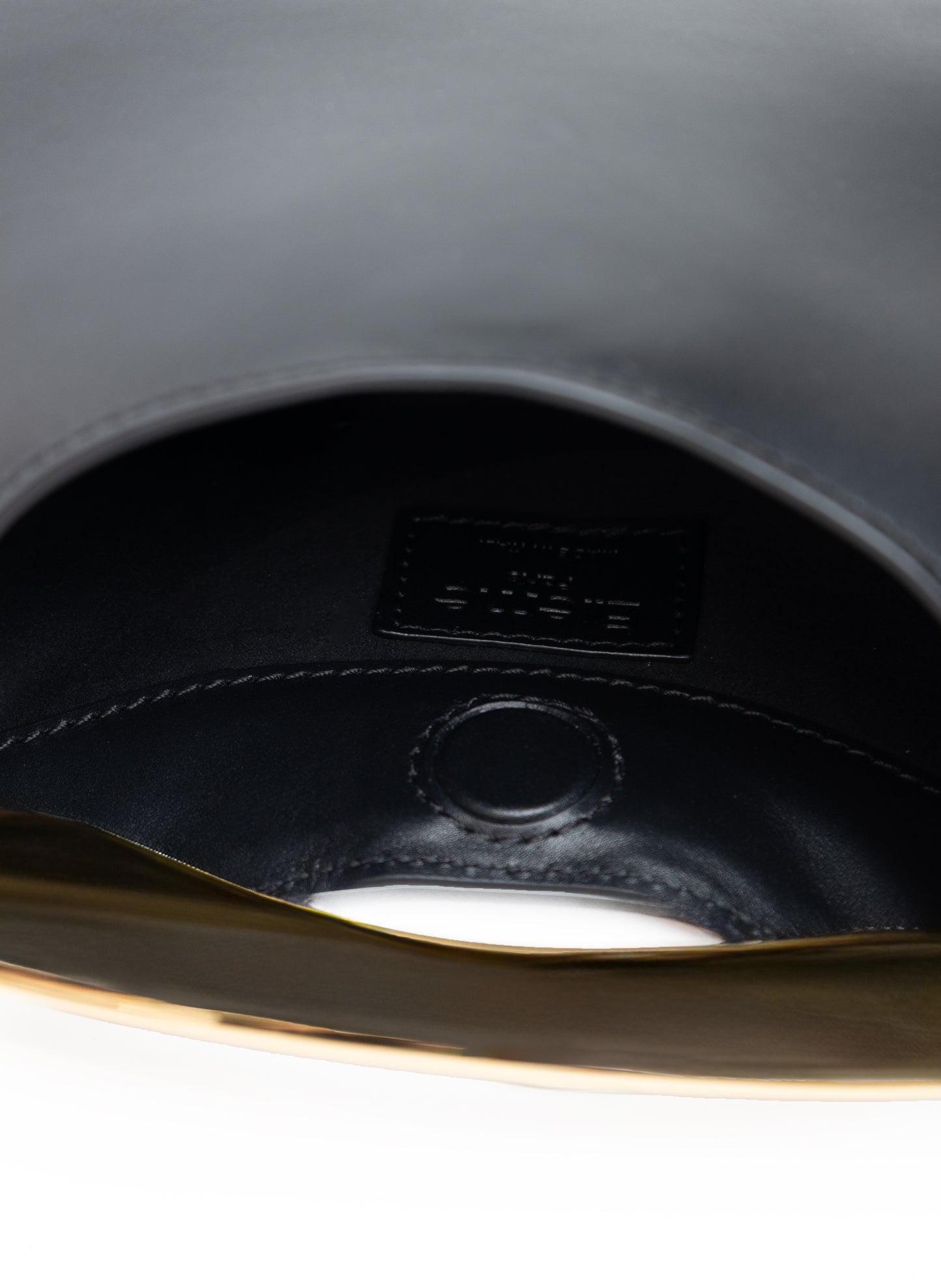 ミニ・Boomerang レザー ブラック - ゴールド