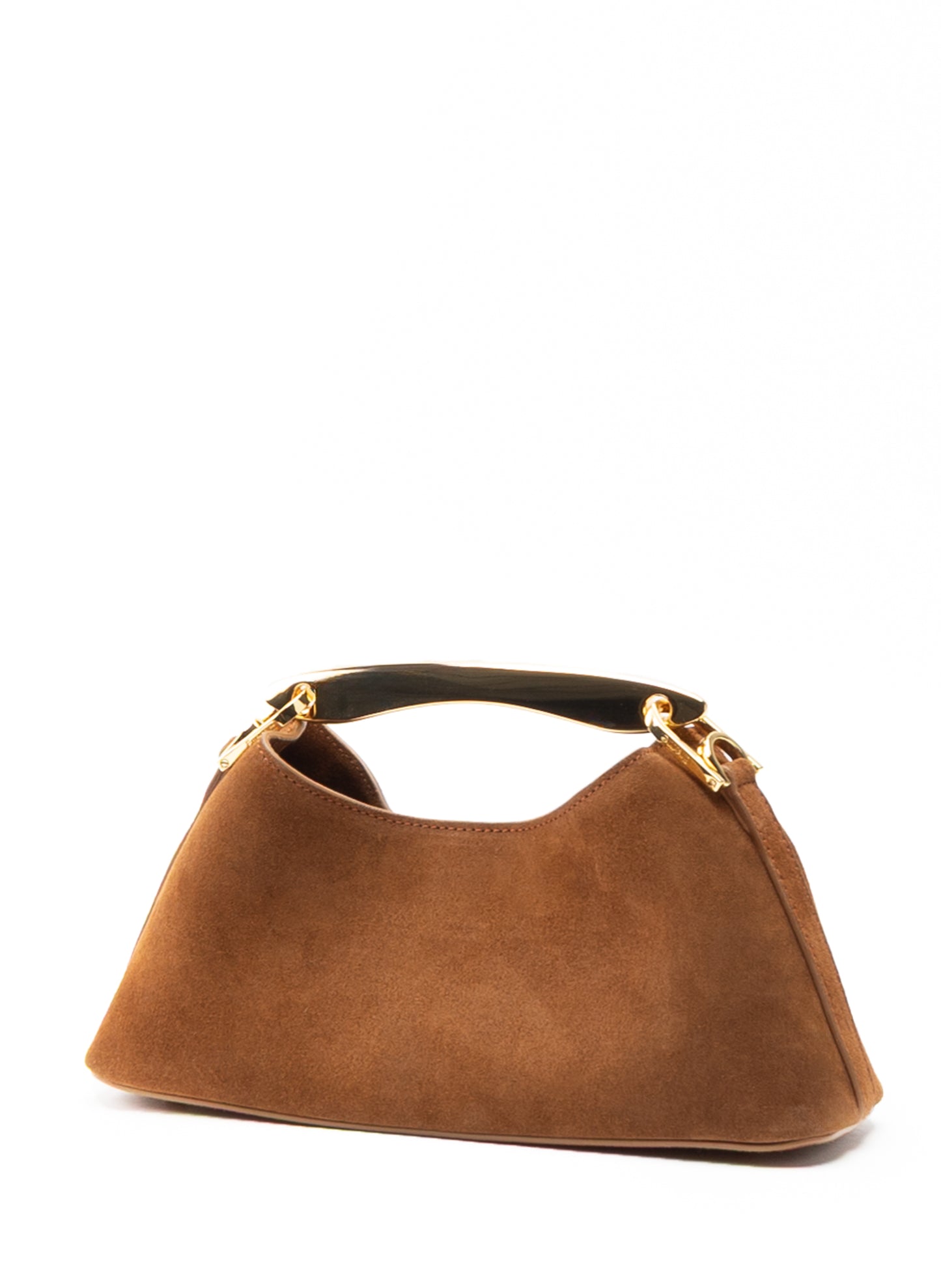 Mini Boomerang Suede Cognac