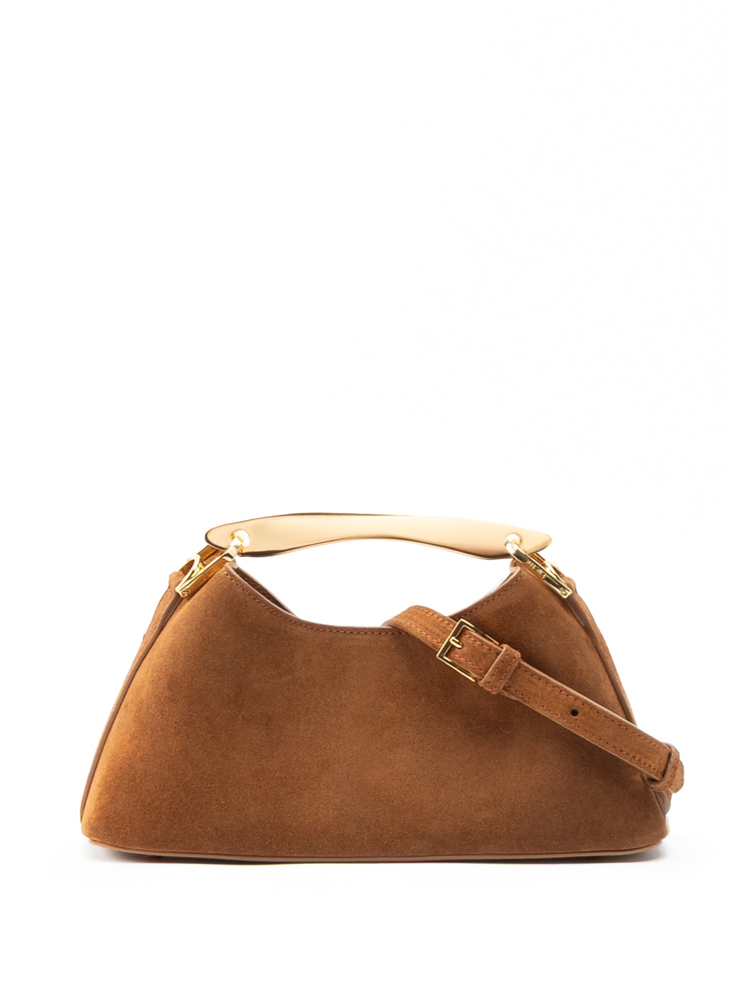 Mini Boomerang Suede Cognac