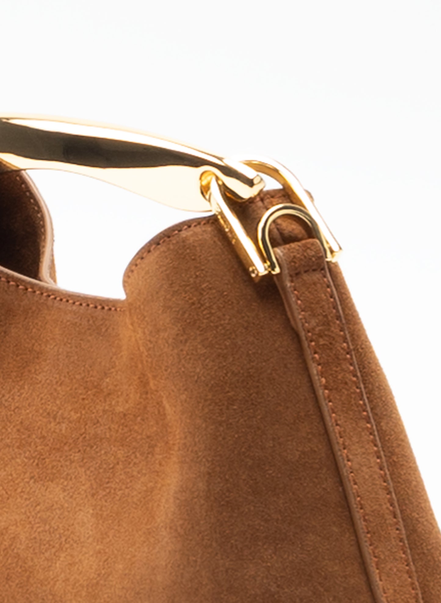 Mini Boomerang Suede Cognac