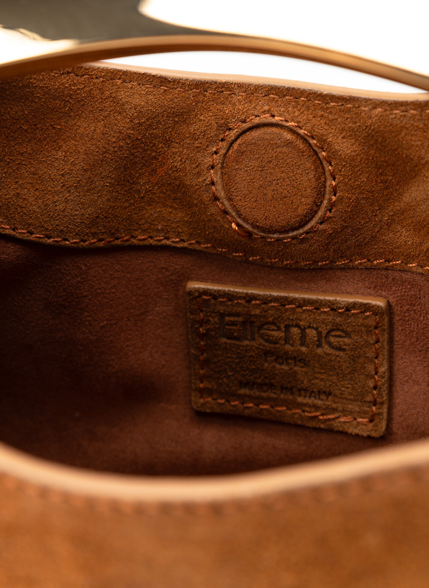 Mini Boomerang Suede Cognac