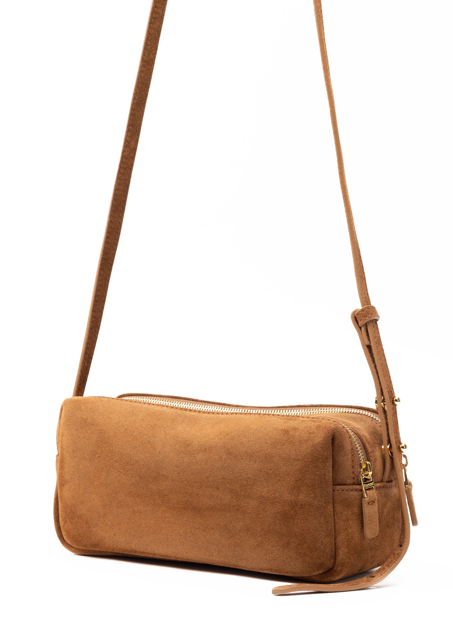Mini Trousse Suede Cognac
