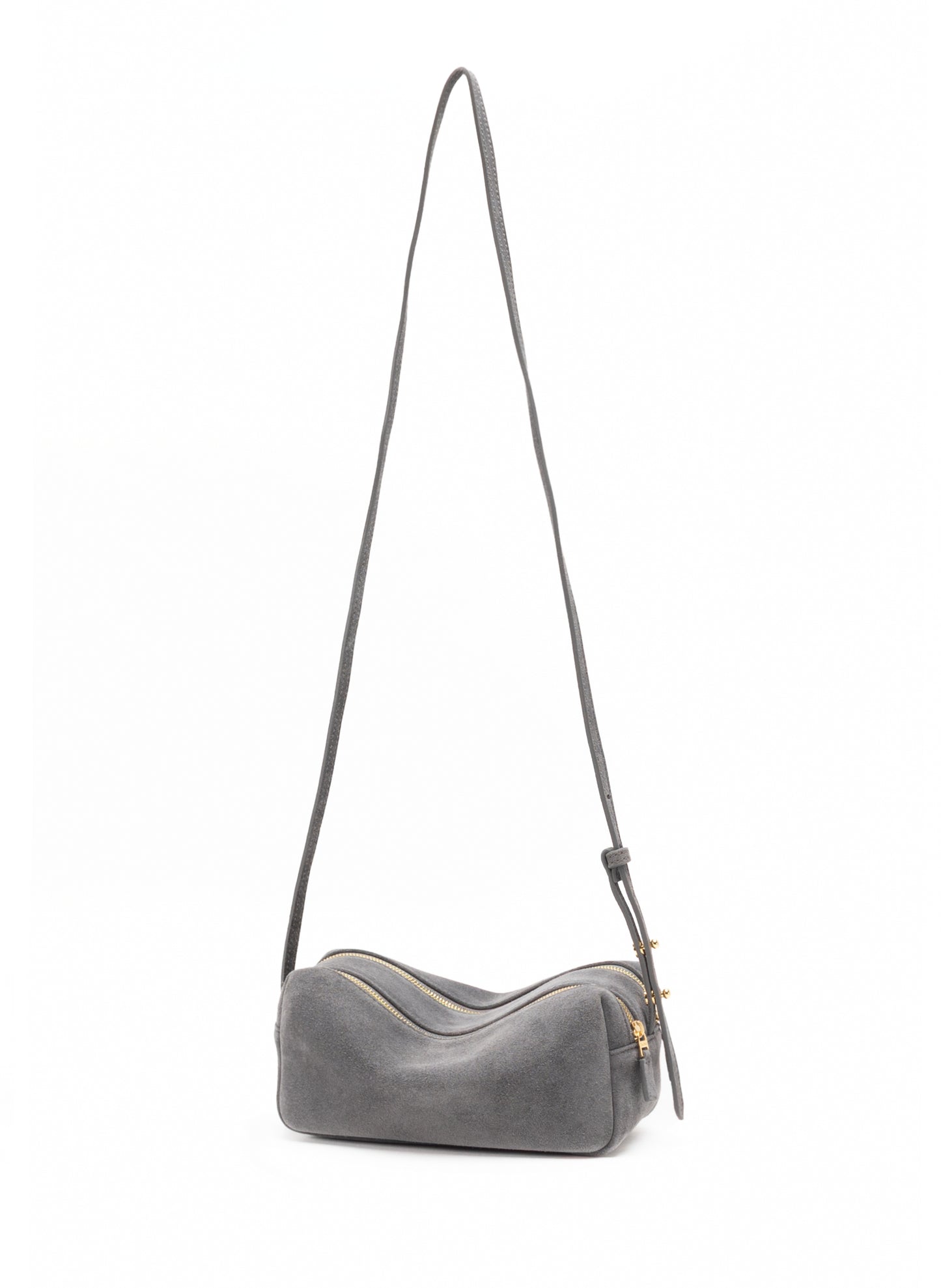 Mini Trousse Wildleder Grau
