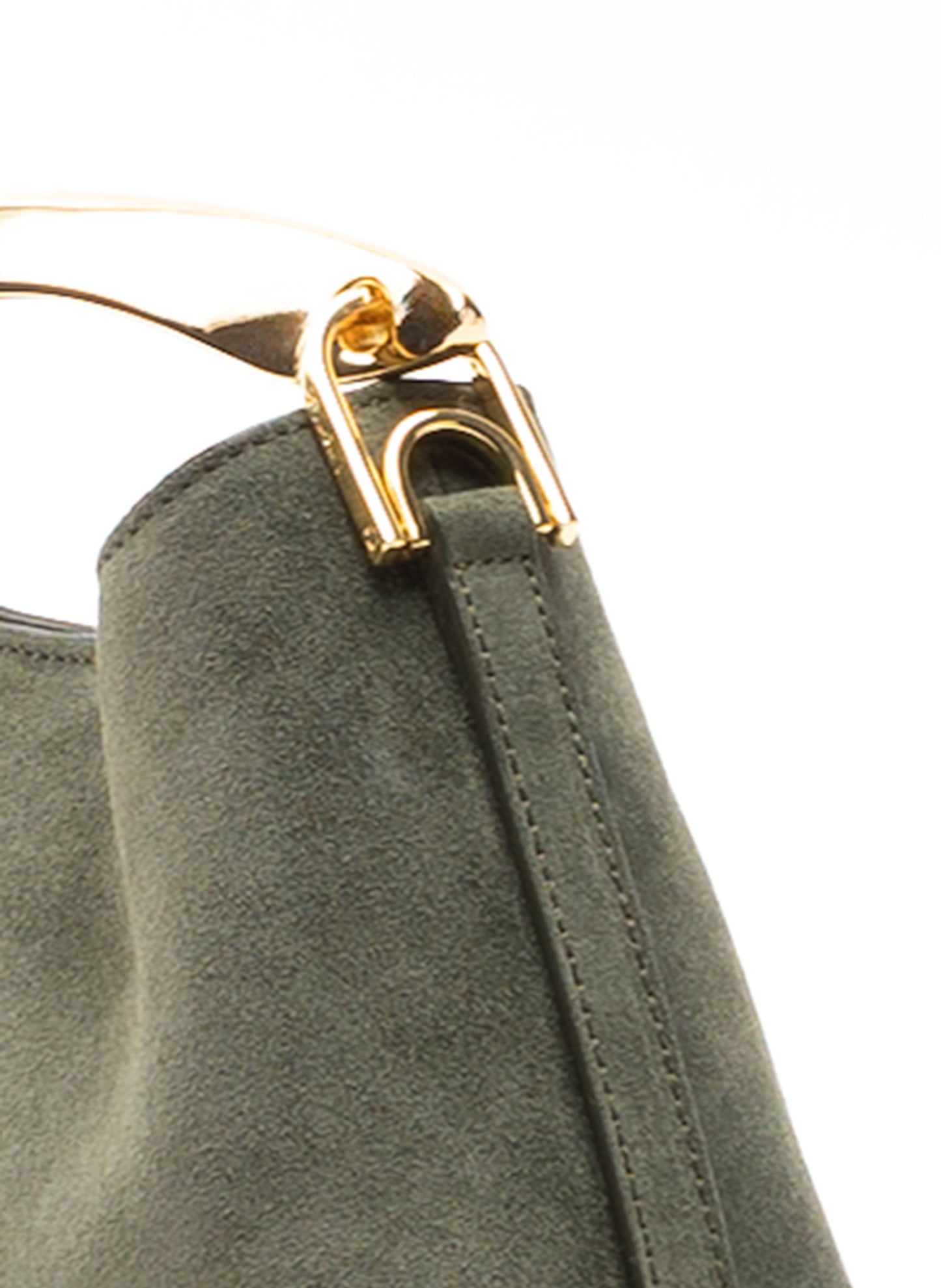Mini Boomerang Wildleder Khaki