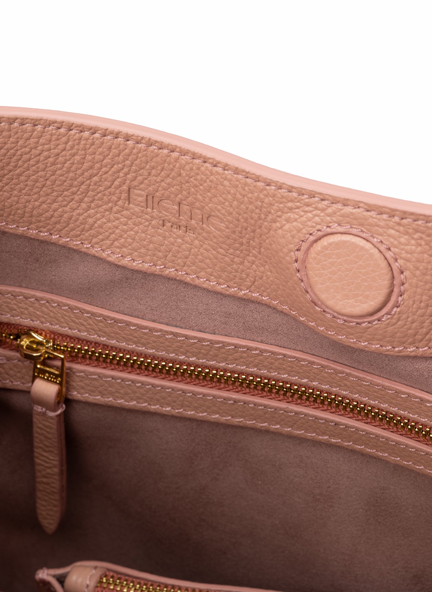 New Vosges Cuir grainé rose poudré
