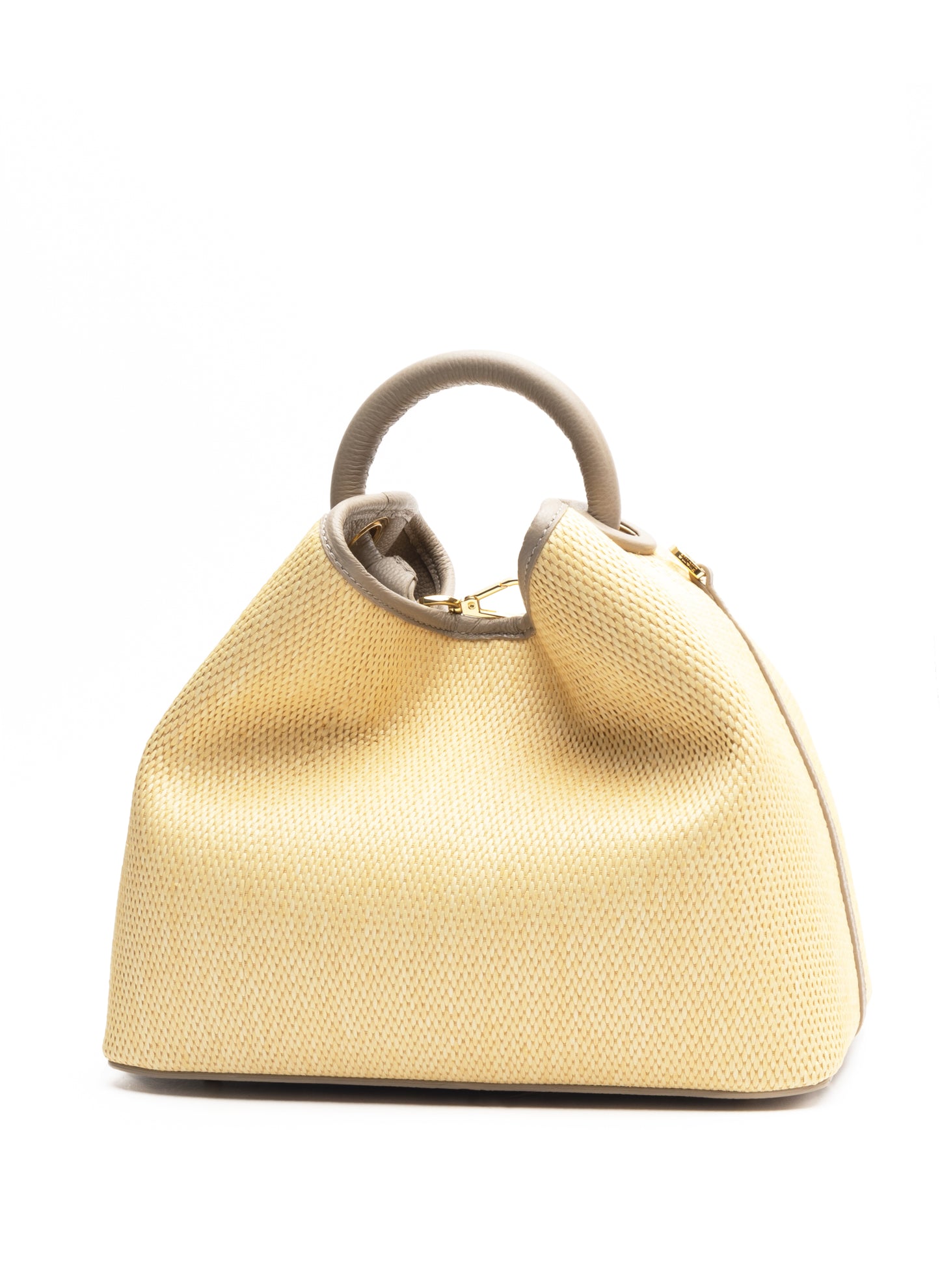 Raisin Raphia/Cuir Naturel/Taupe
