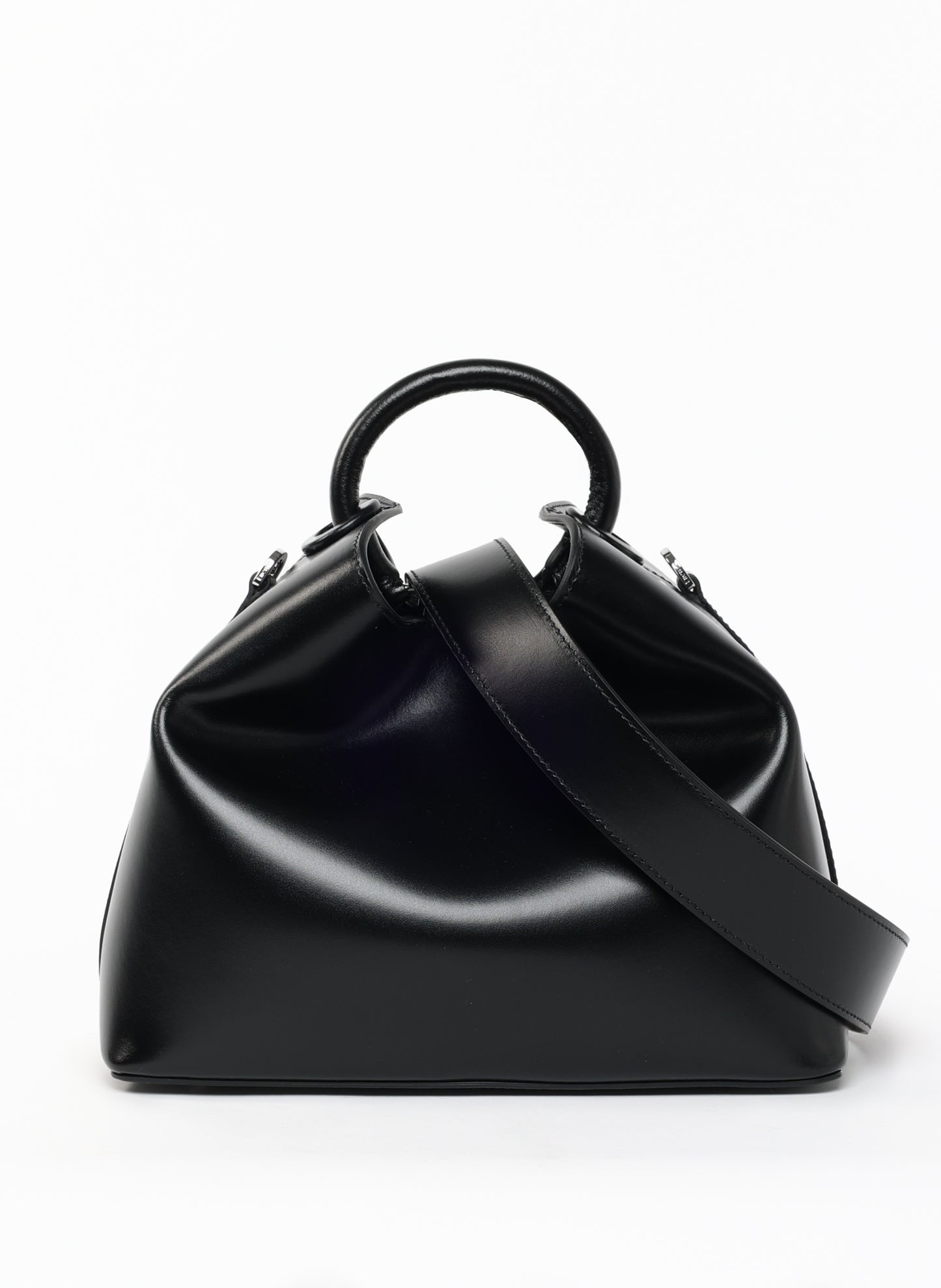 Raisin semi-cuir verni Noir