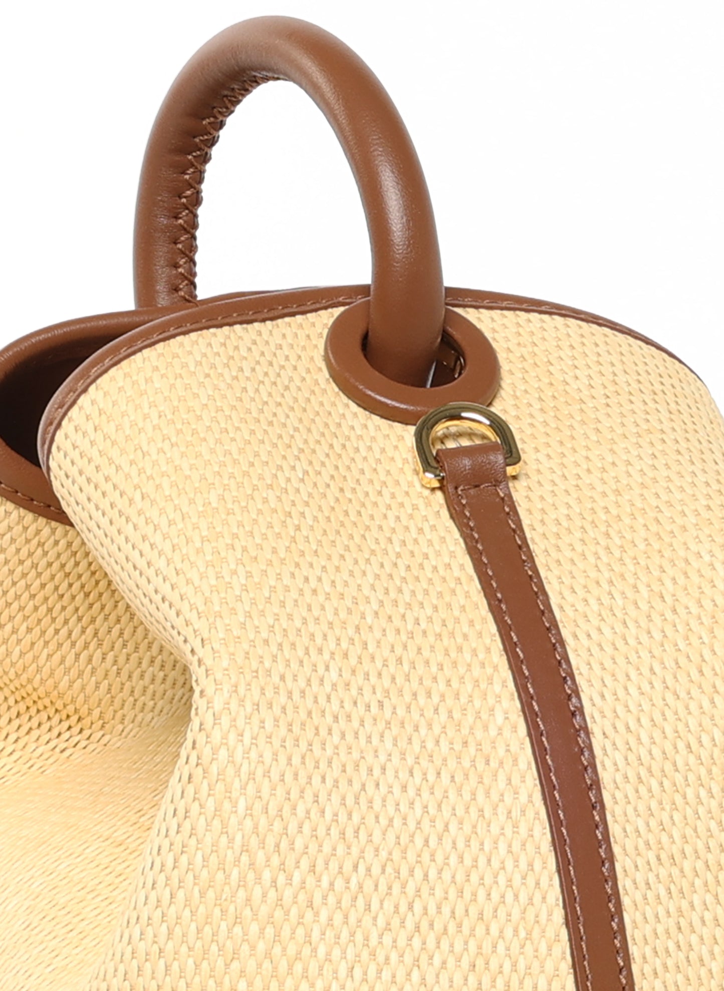 Raisin  Raffia/Leather Natural/Cognac