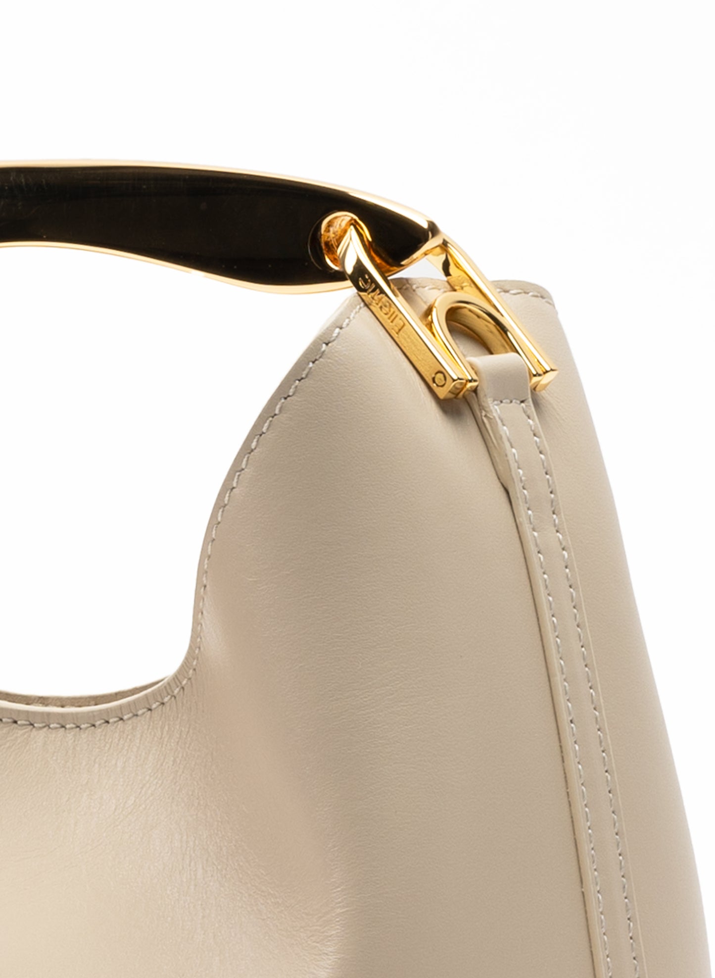 Petit Boomerang Cuir Sésame