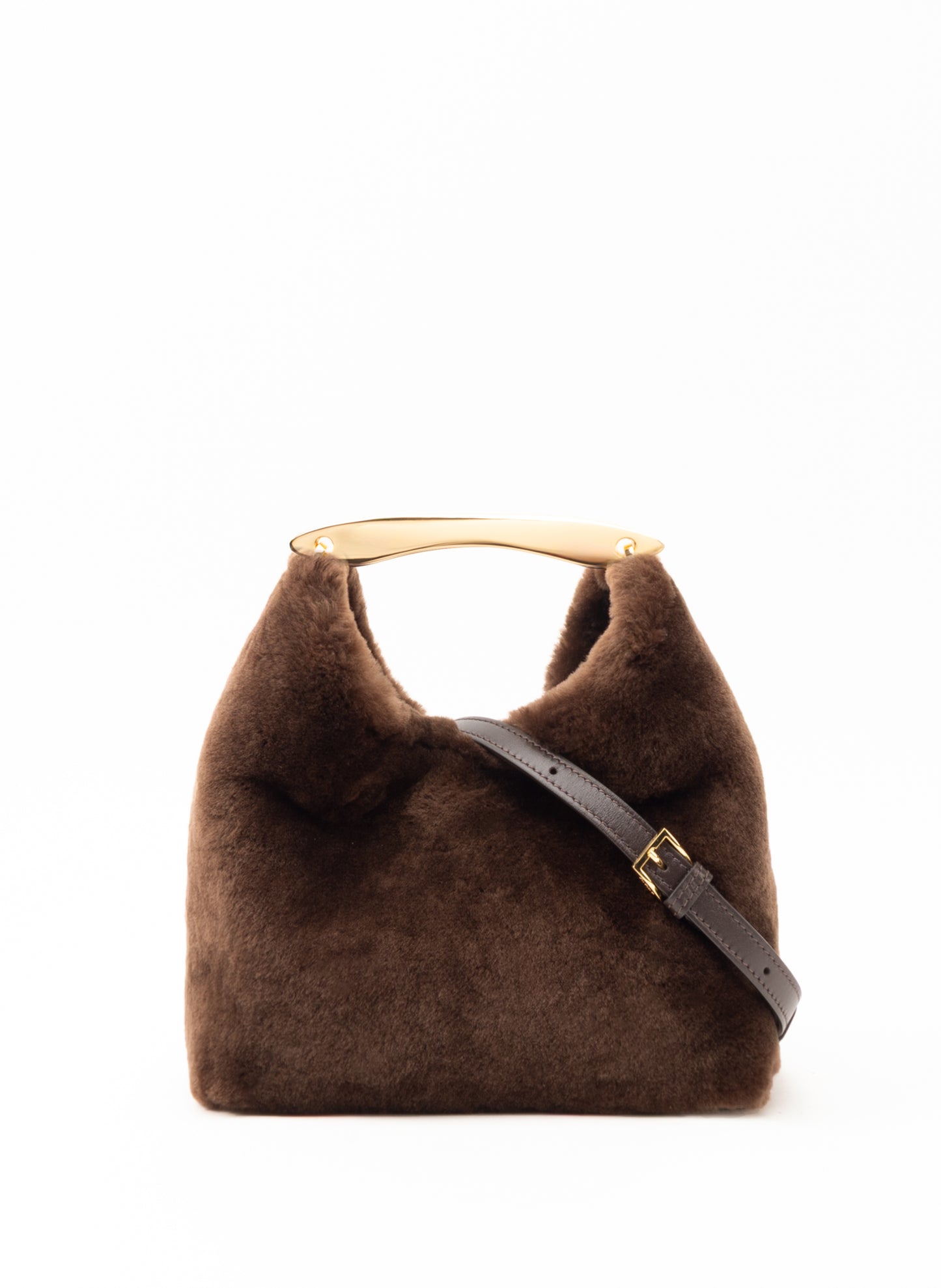 Small Boomerang Shearling Brownie