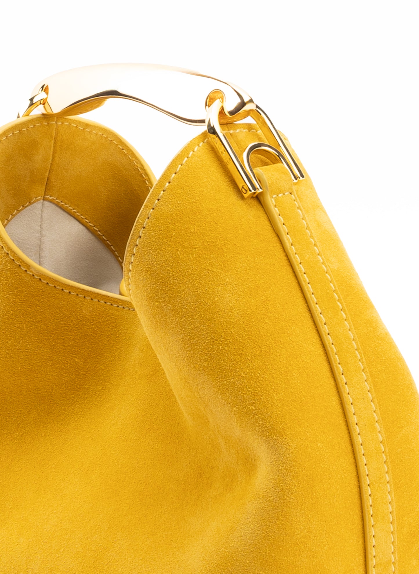 Small Boomerang Suede Mustard